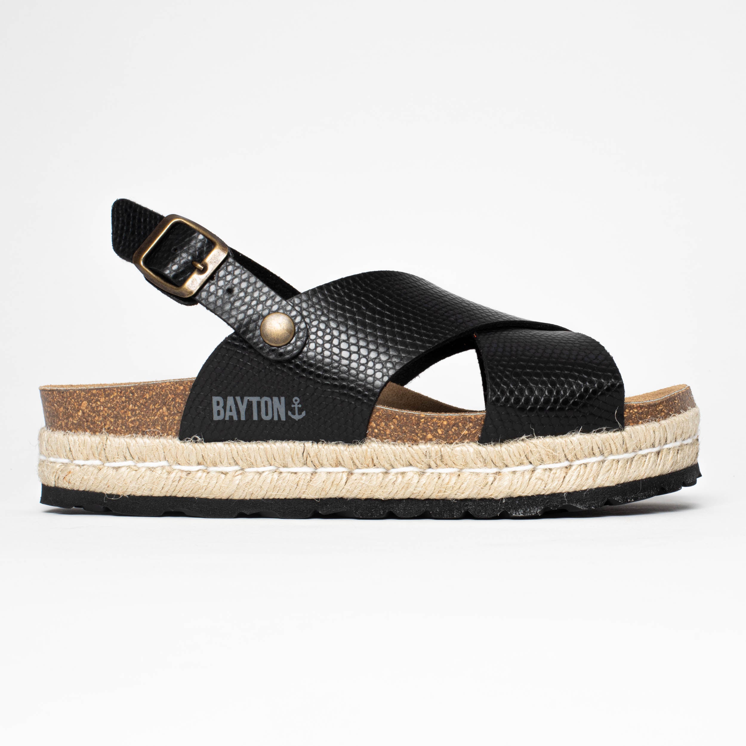 Leida Black Platform Sandals