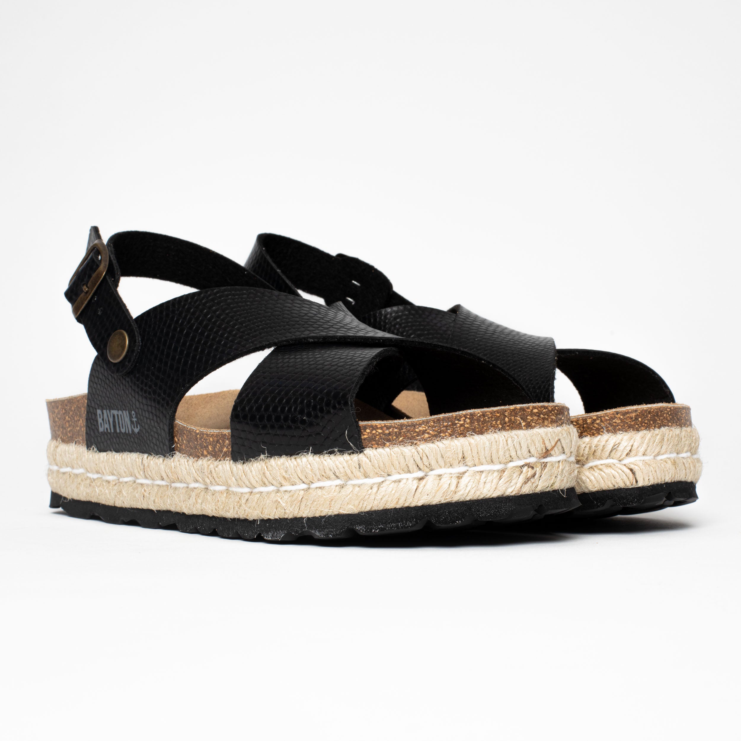 Leida Black Platform Sandals