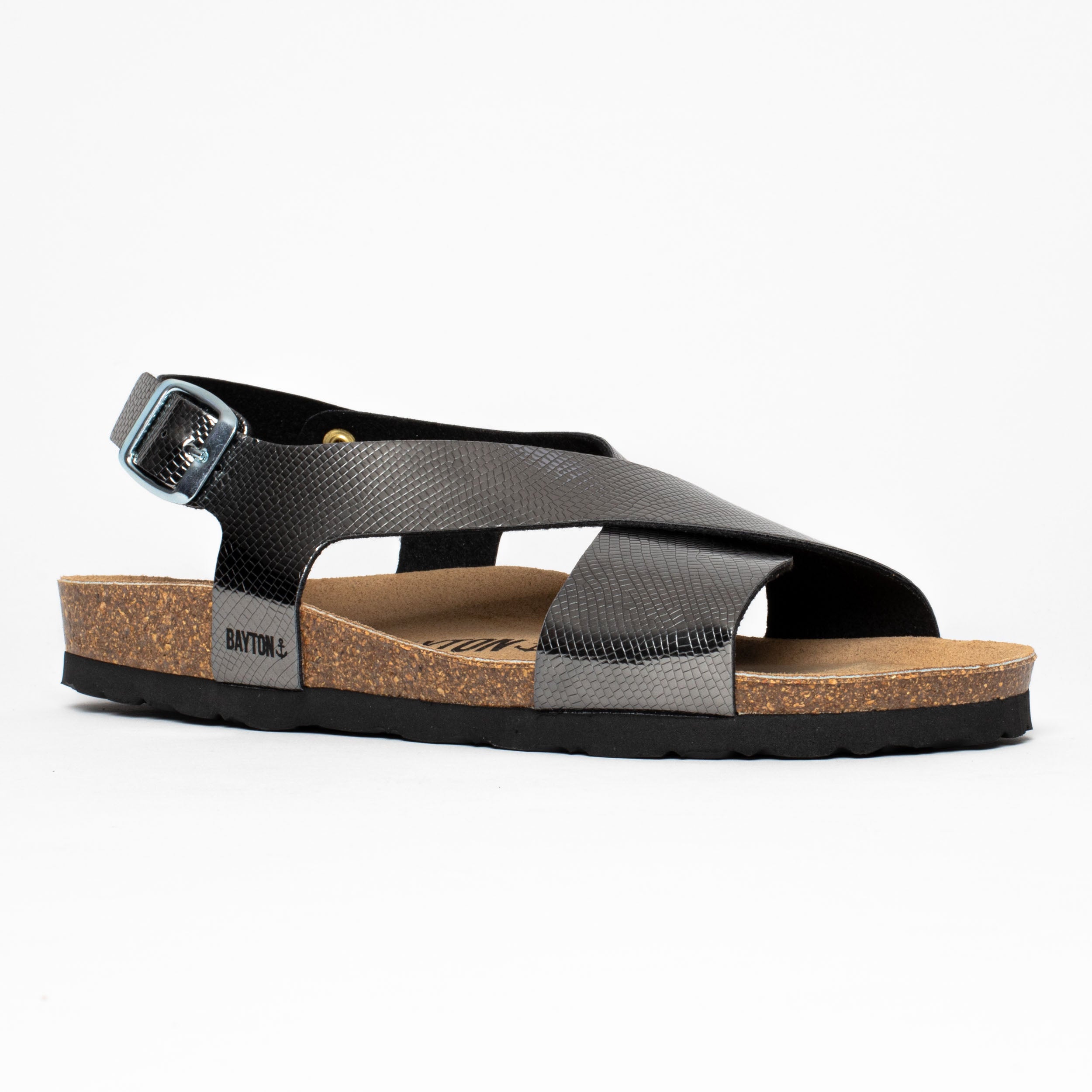 Rioja Pewter Multi-Strap Sandals