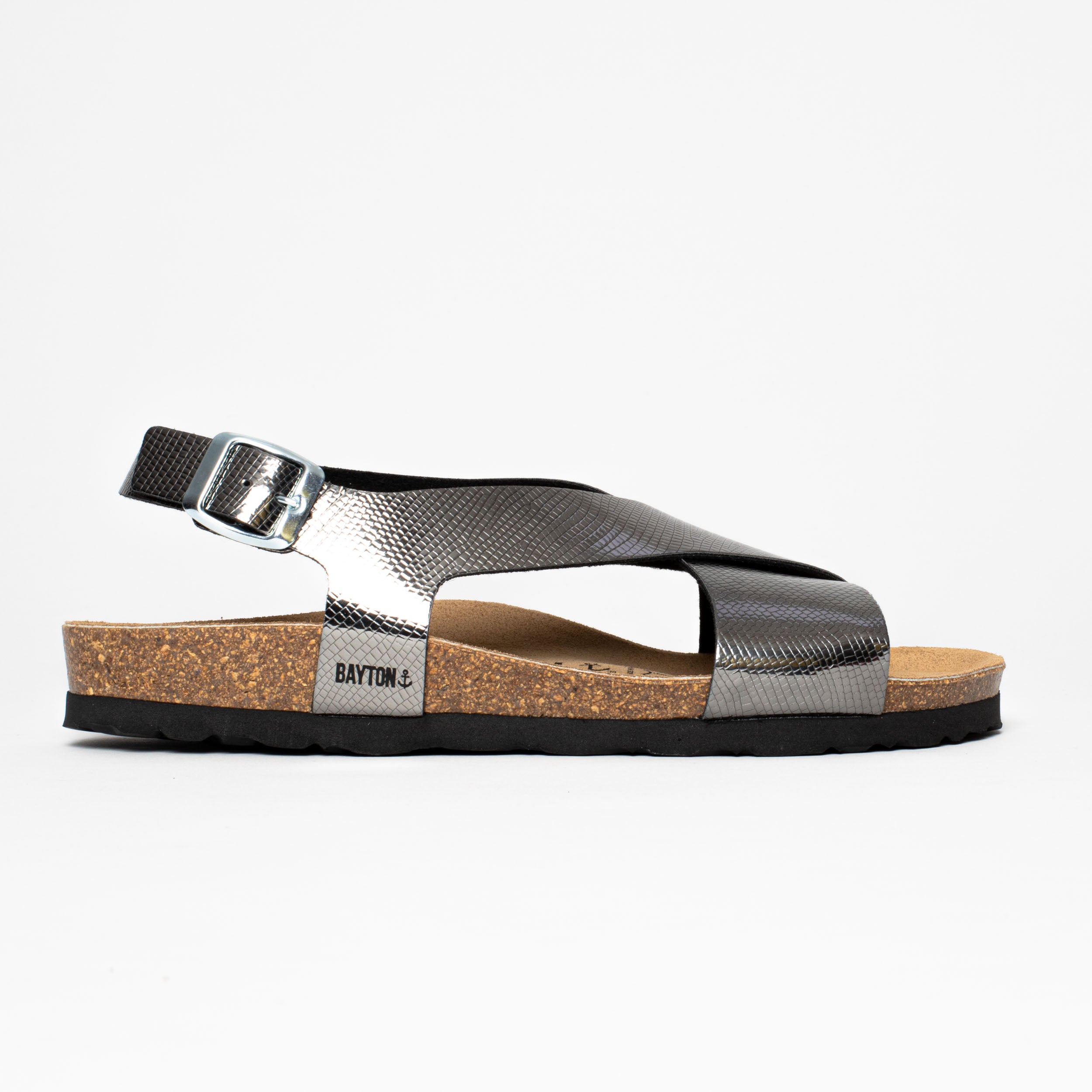 Rioja Pewter Multi-Strap Sandals