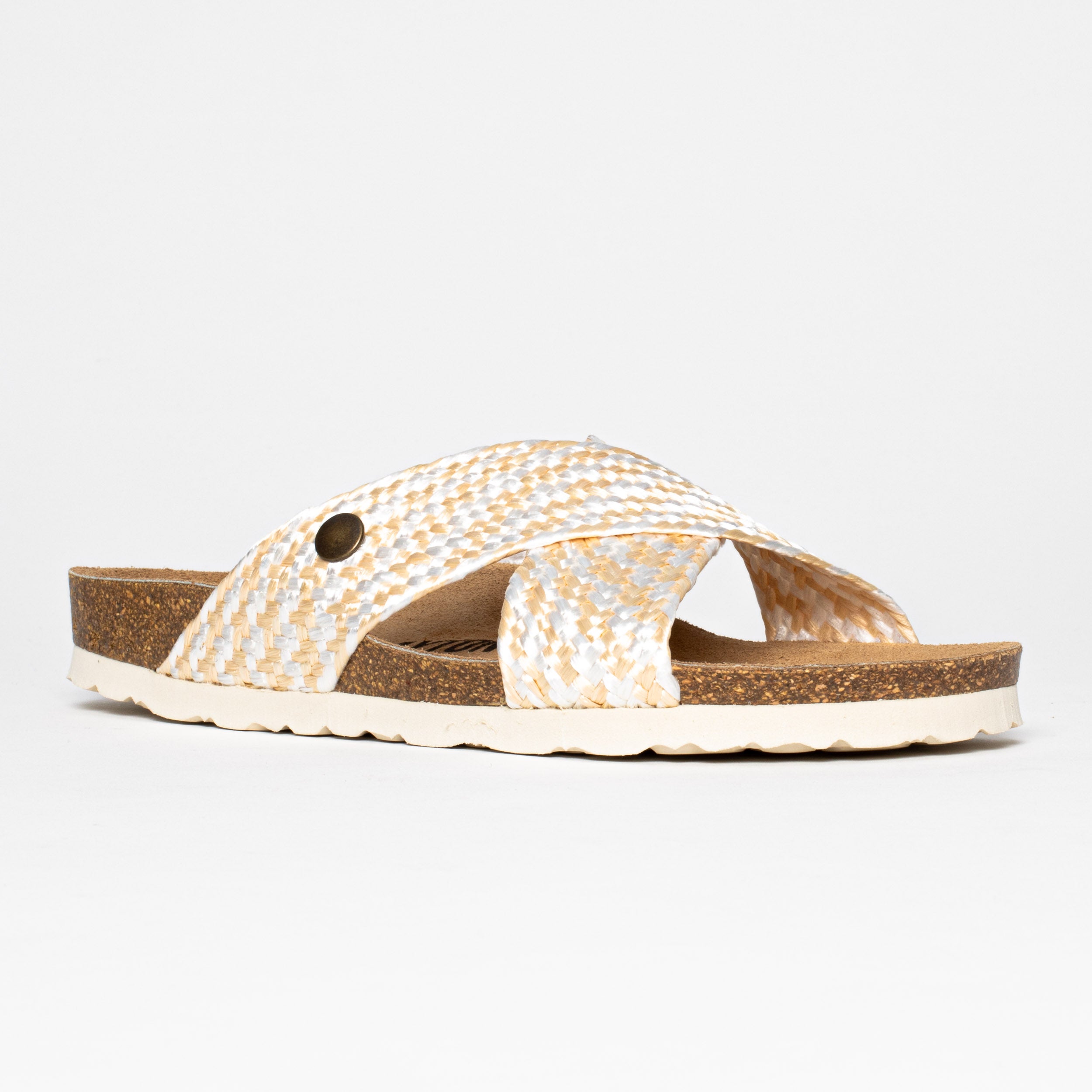 Elche Golden 2 Strap Sandals