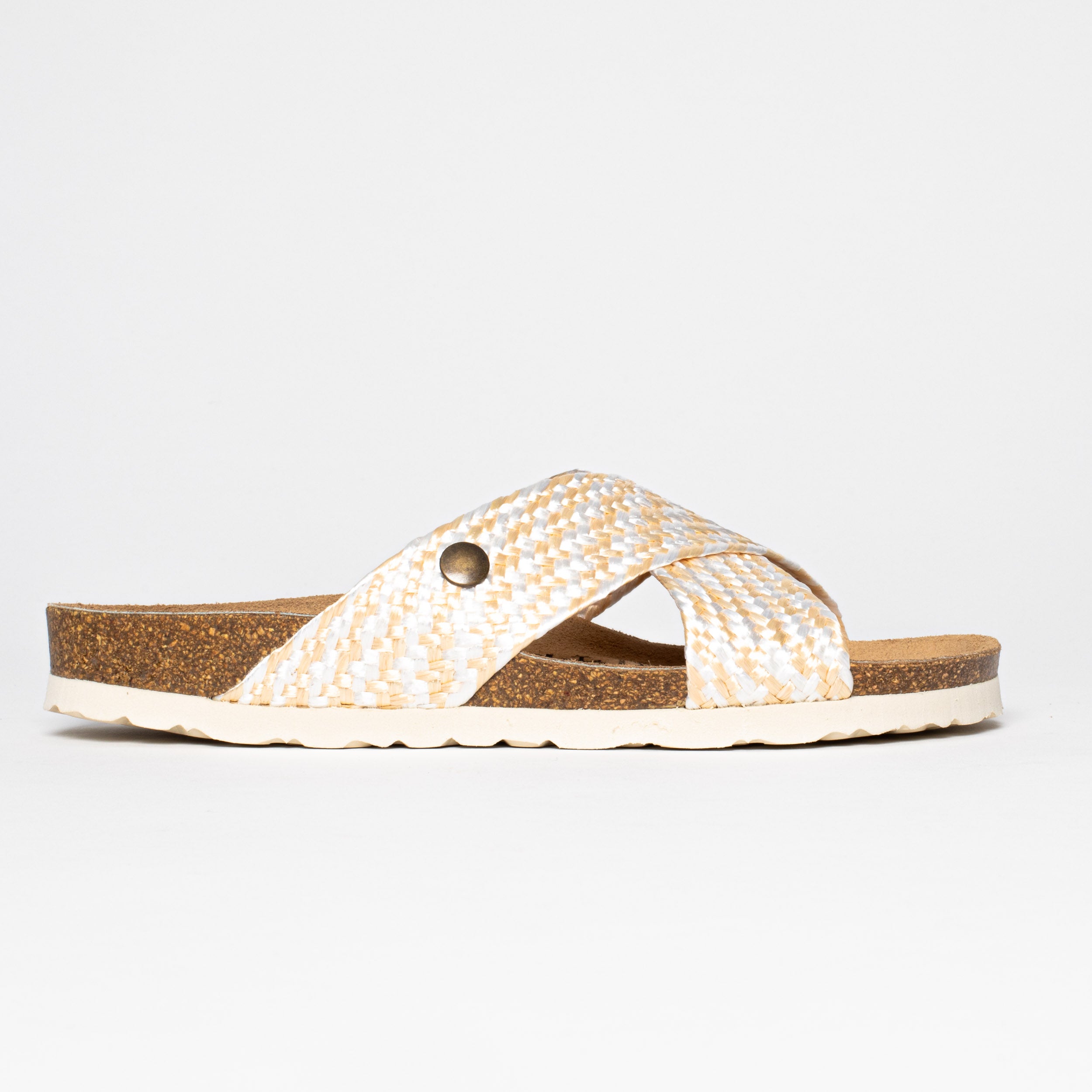 Elche Golden 2 Strap Sandals