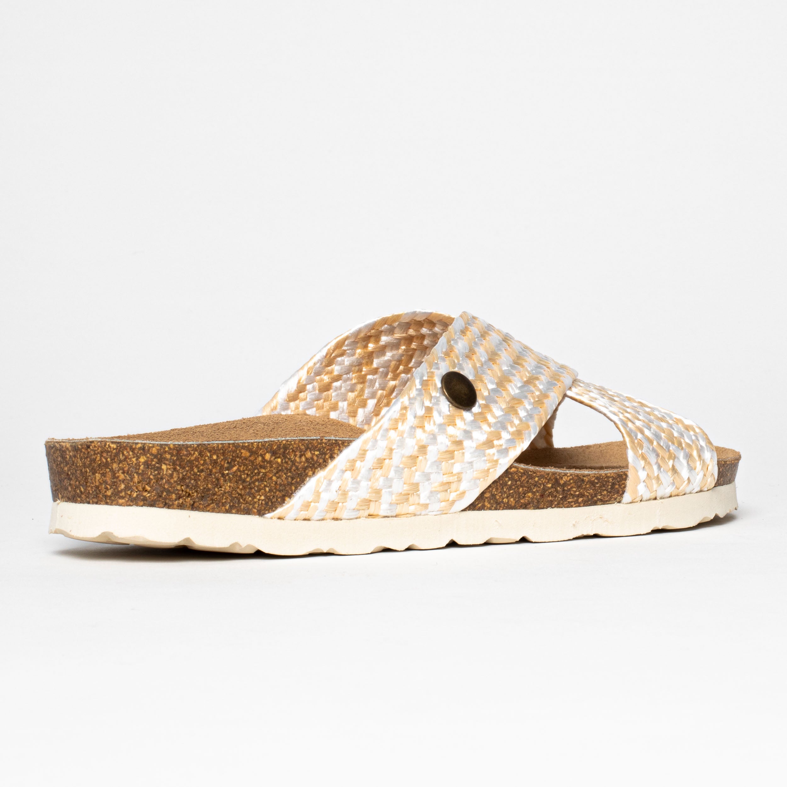 Elche Golden 2 Strap Sandals