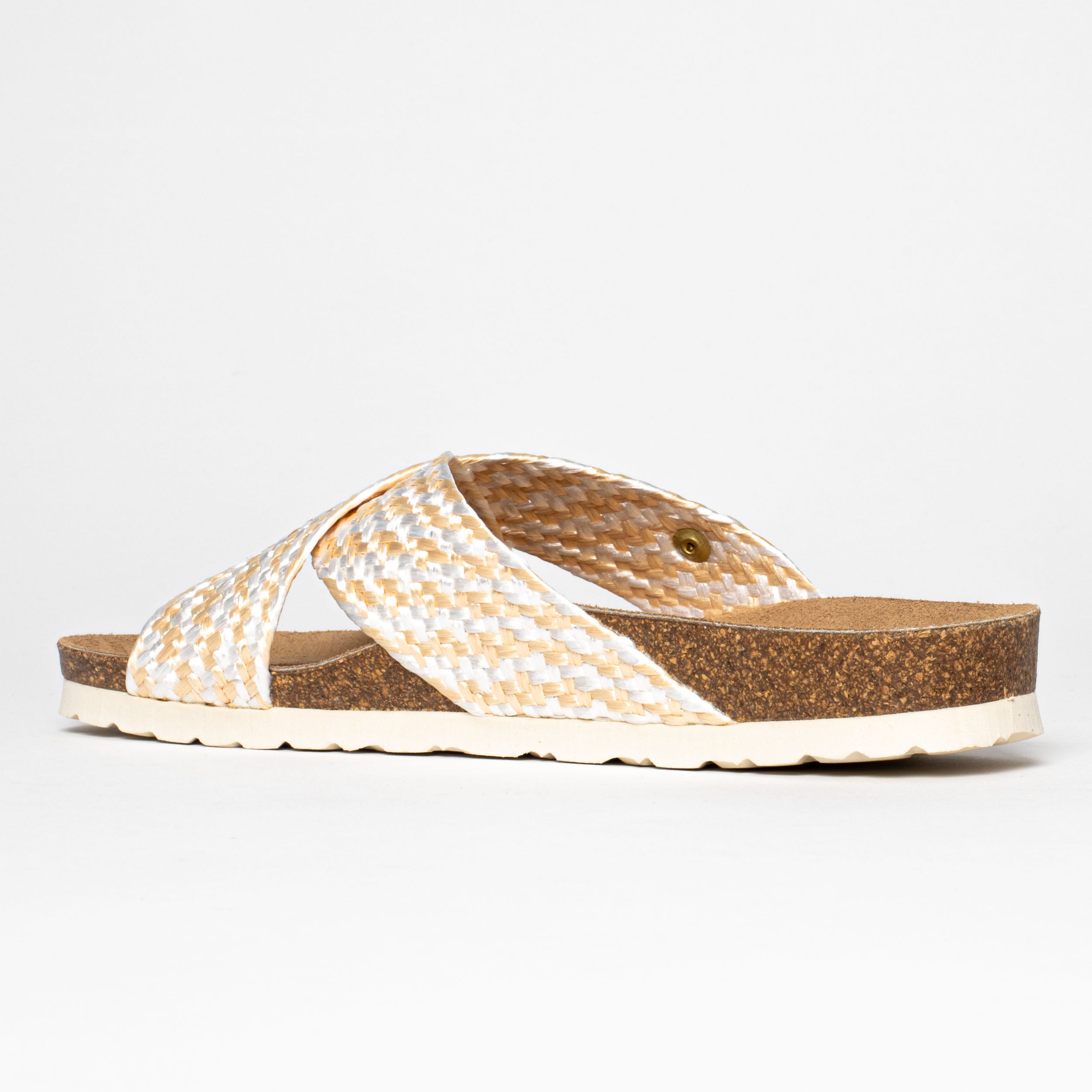 Elche Golden 2 Strap Sandals