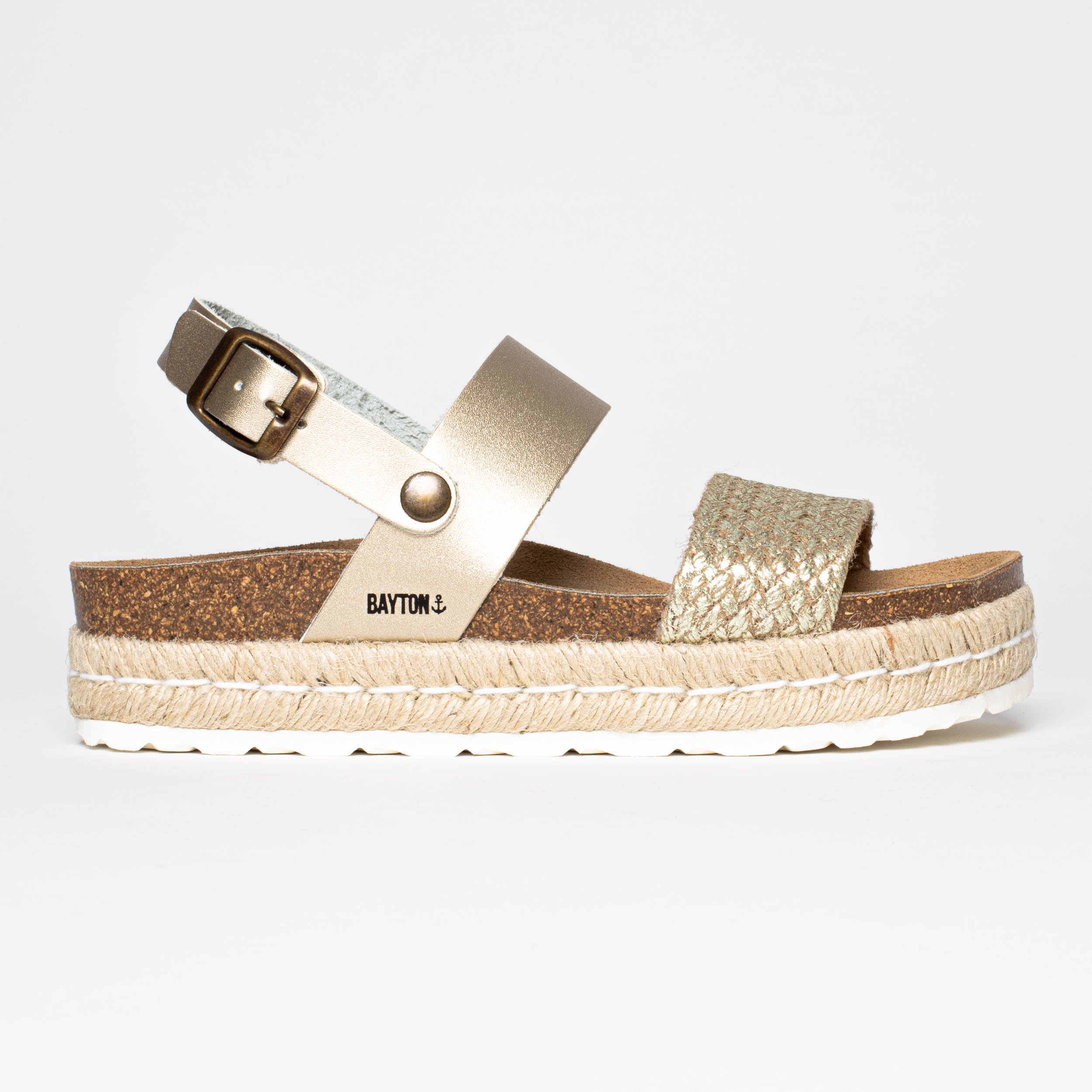 Gaceo Light Gold Platform Sandals