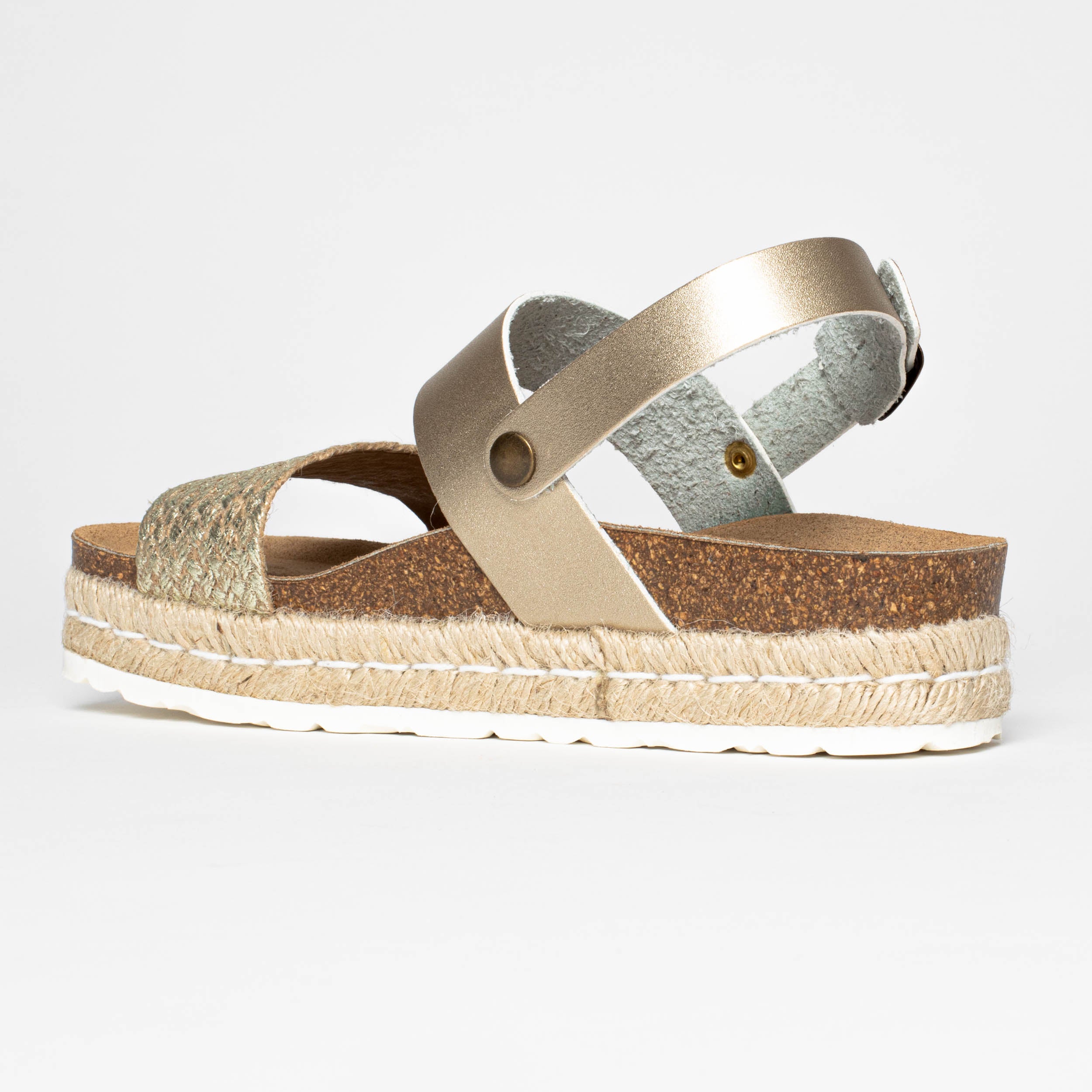 Gaceo Light Gold Platform Sandals