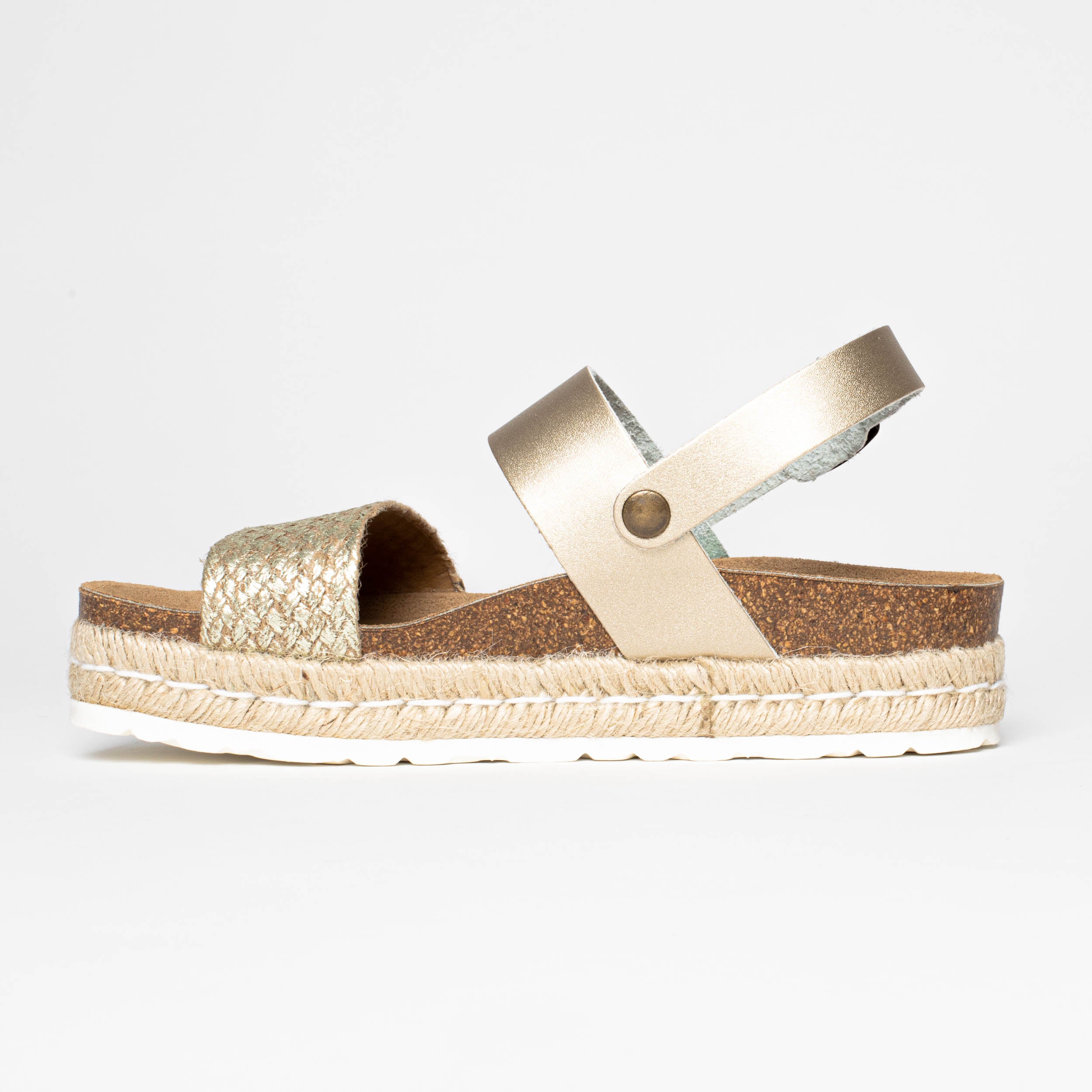 Gaceo Light Gold Platform Sandals