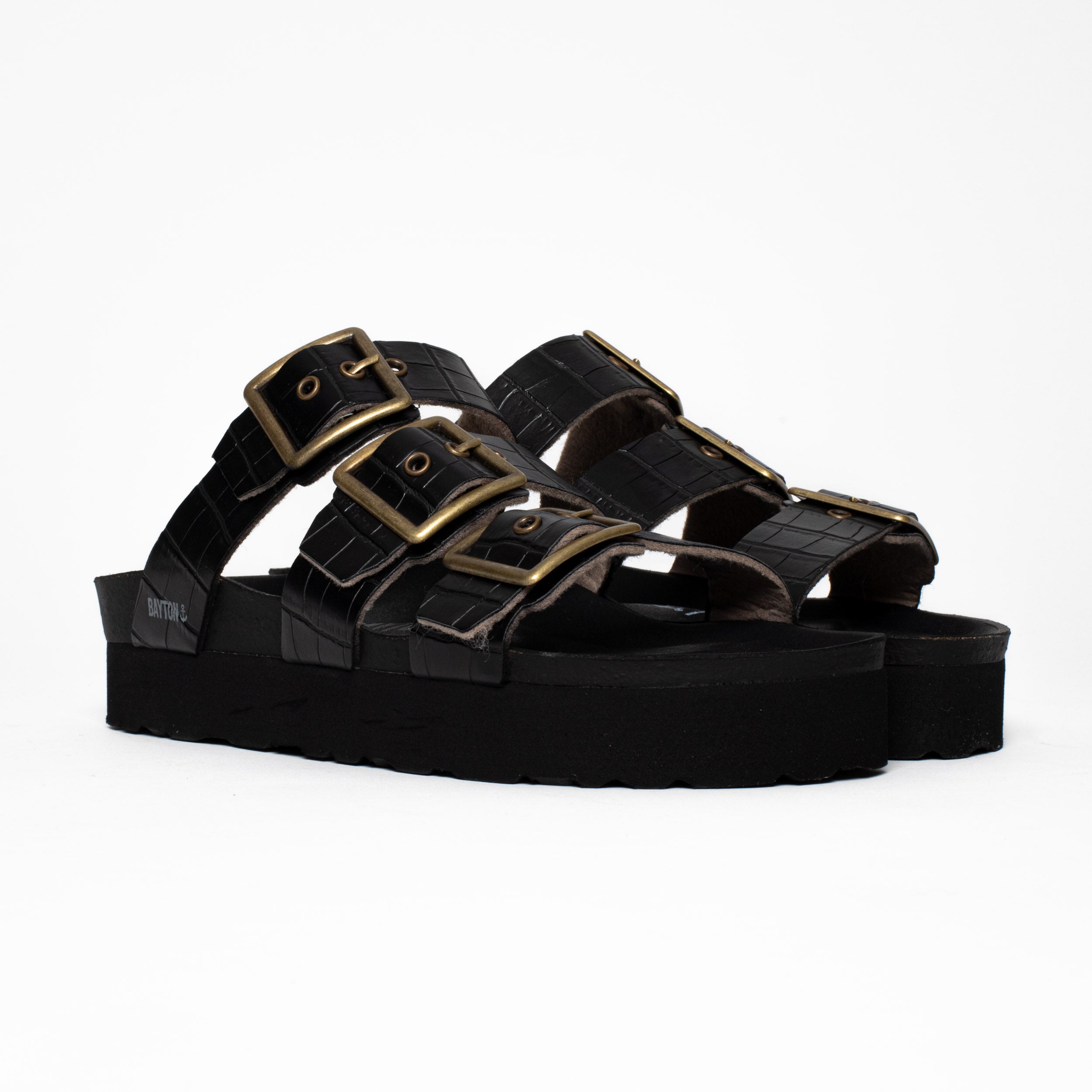 Castelo Black Platform Sandals