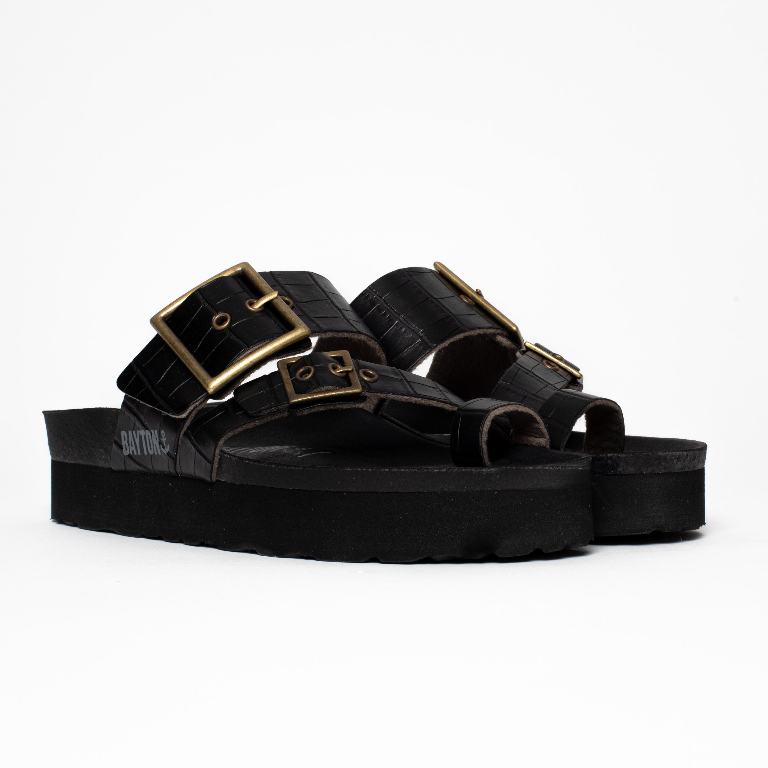 Castel Black Platform Sandals