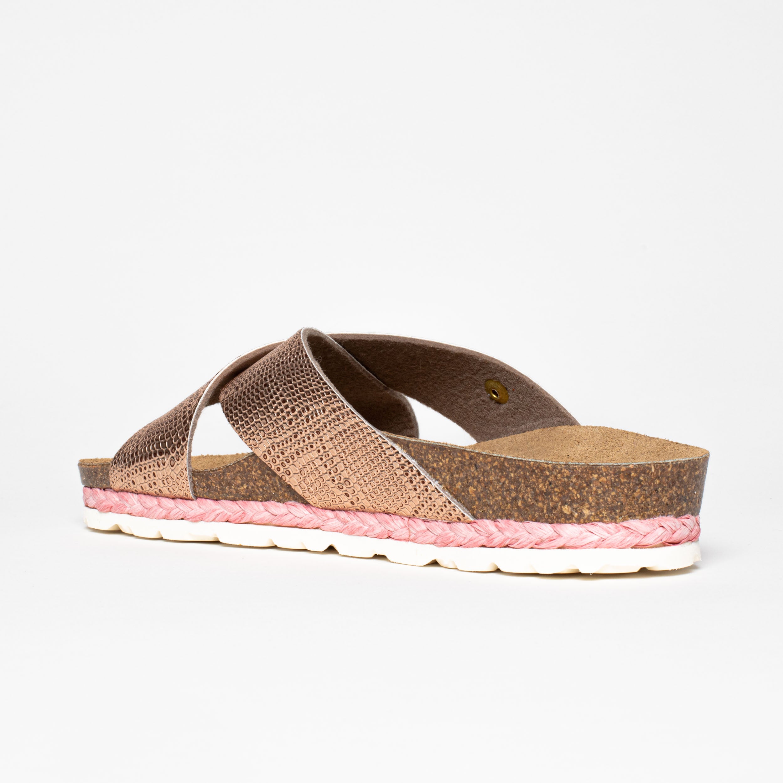 Sandalias Burgos Beige 2 Tiras