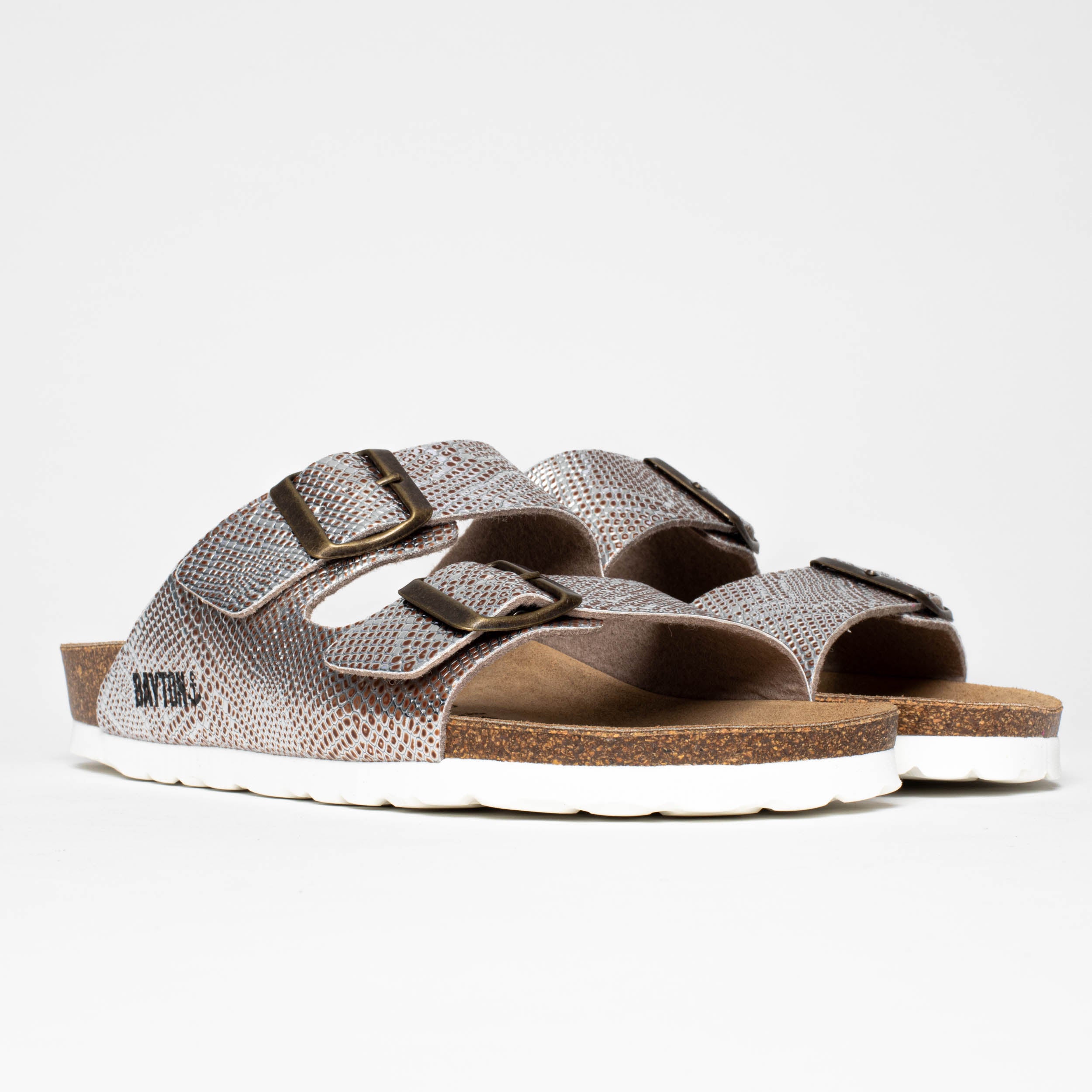 Sandalias Atlas 2 Tiras Plata