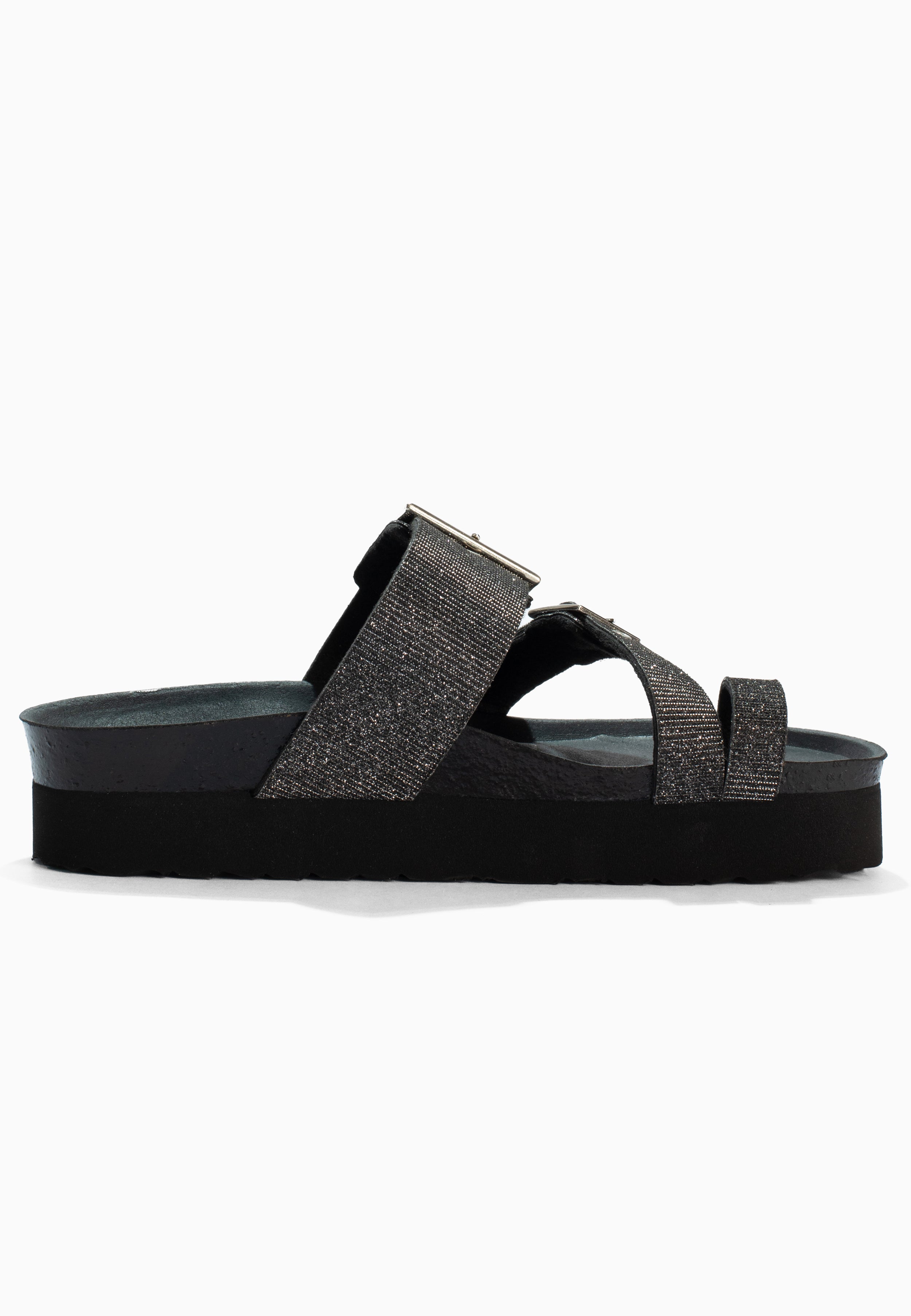 Castel Anthracite Platform Sandals