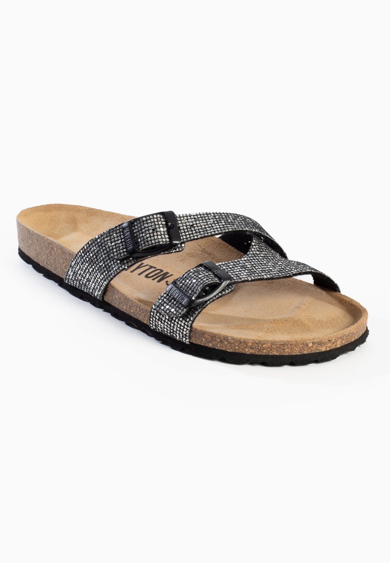 Cleo Pewter 2 Strap Sandals