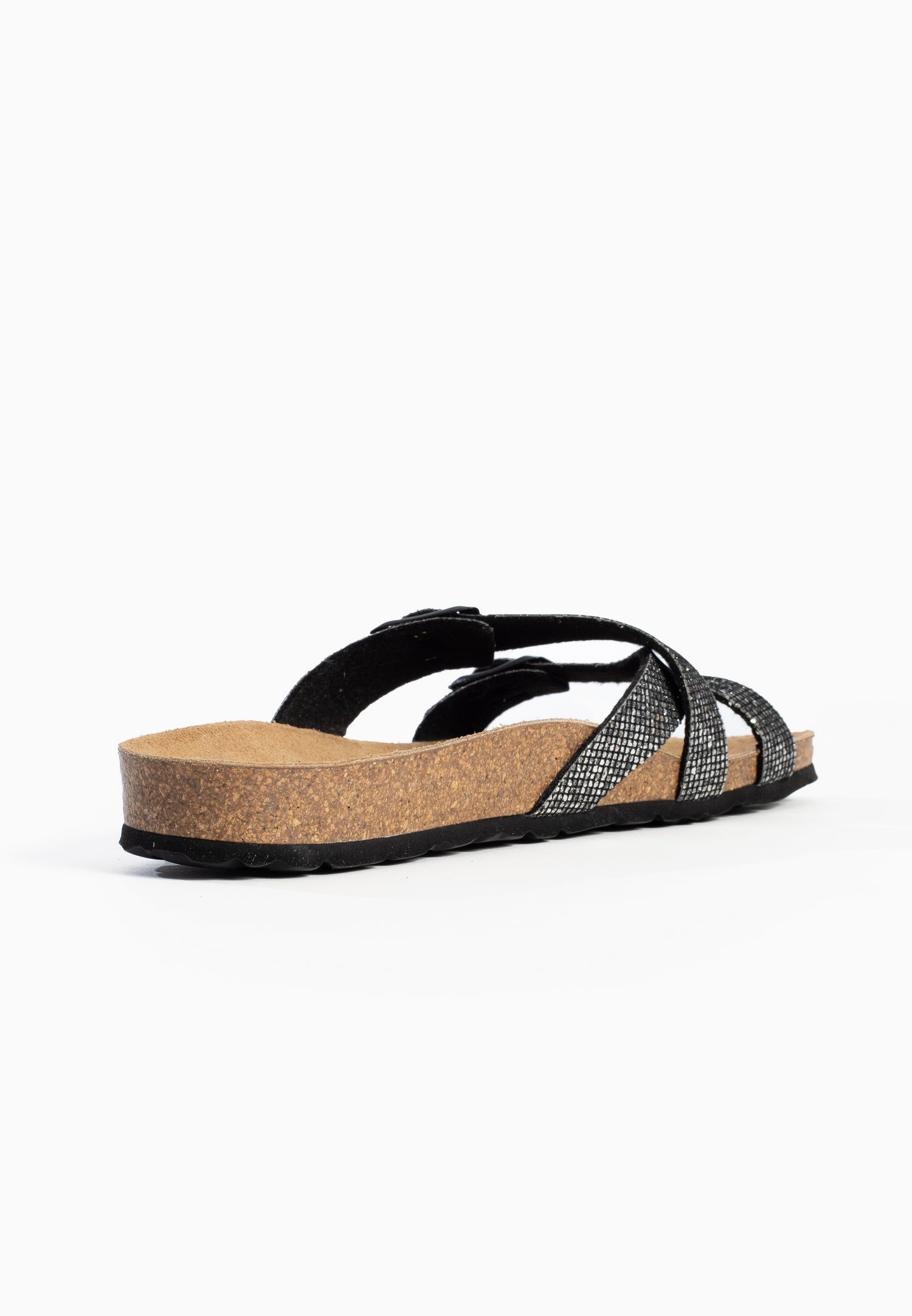 Cleo Pewter 2 Strap Sandals