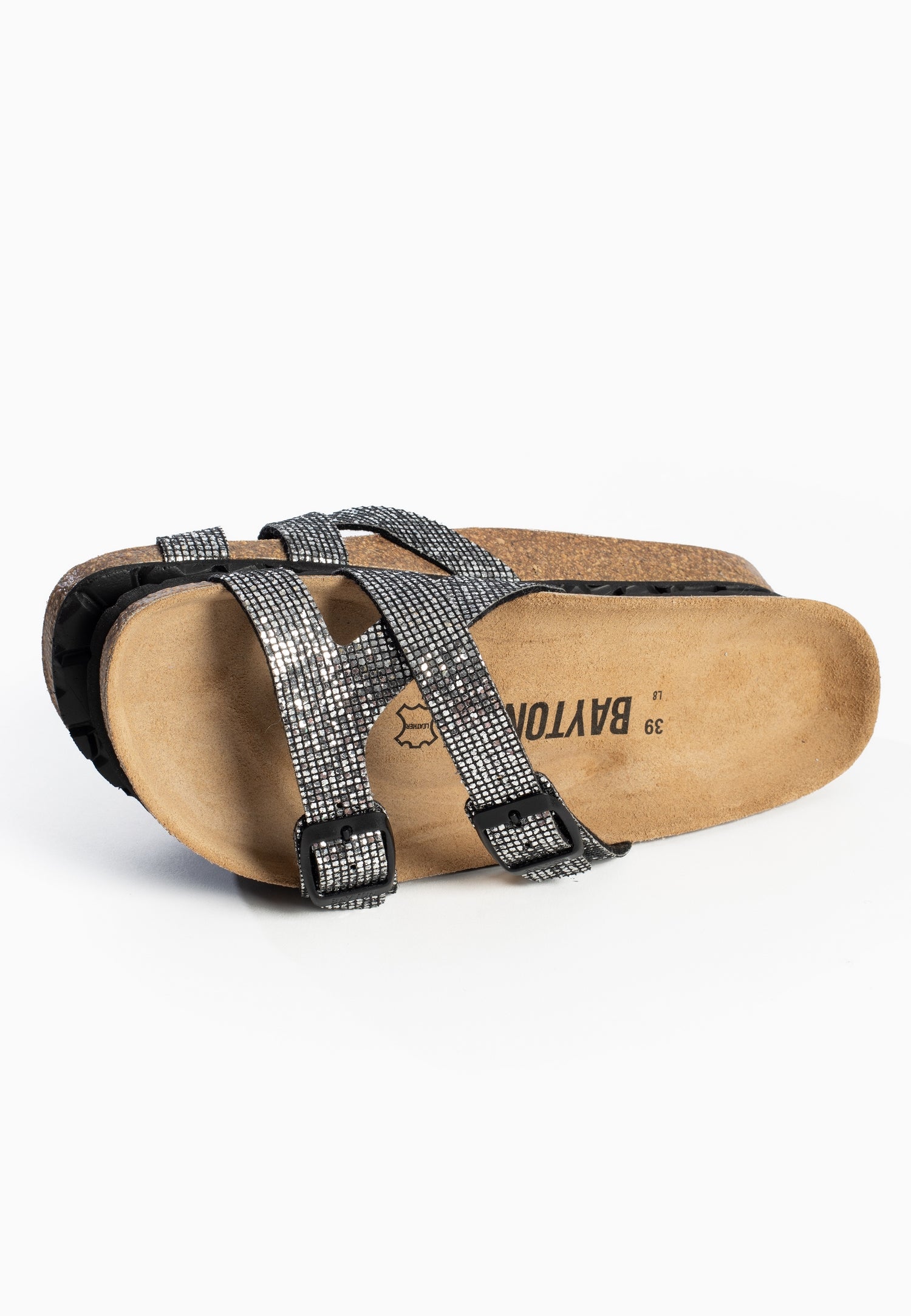 Cleo Pewter 2 Strap Sandals