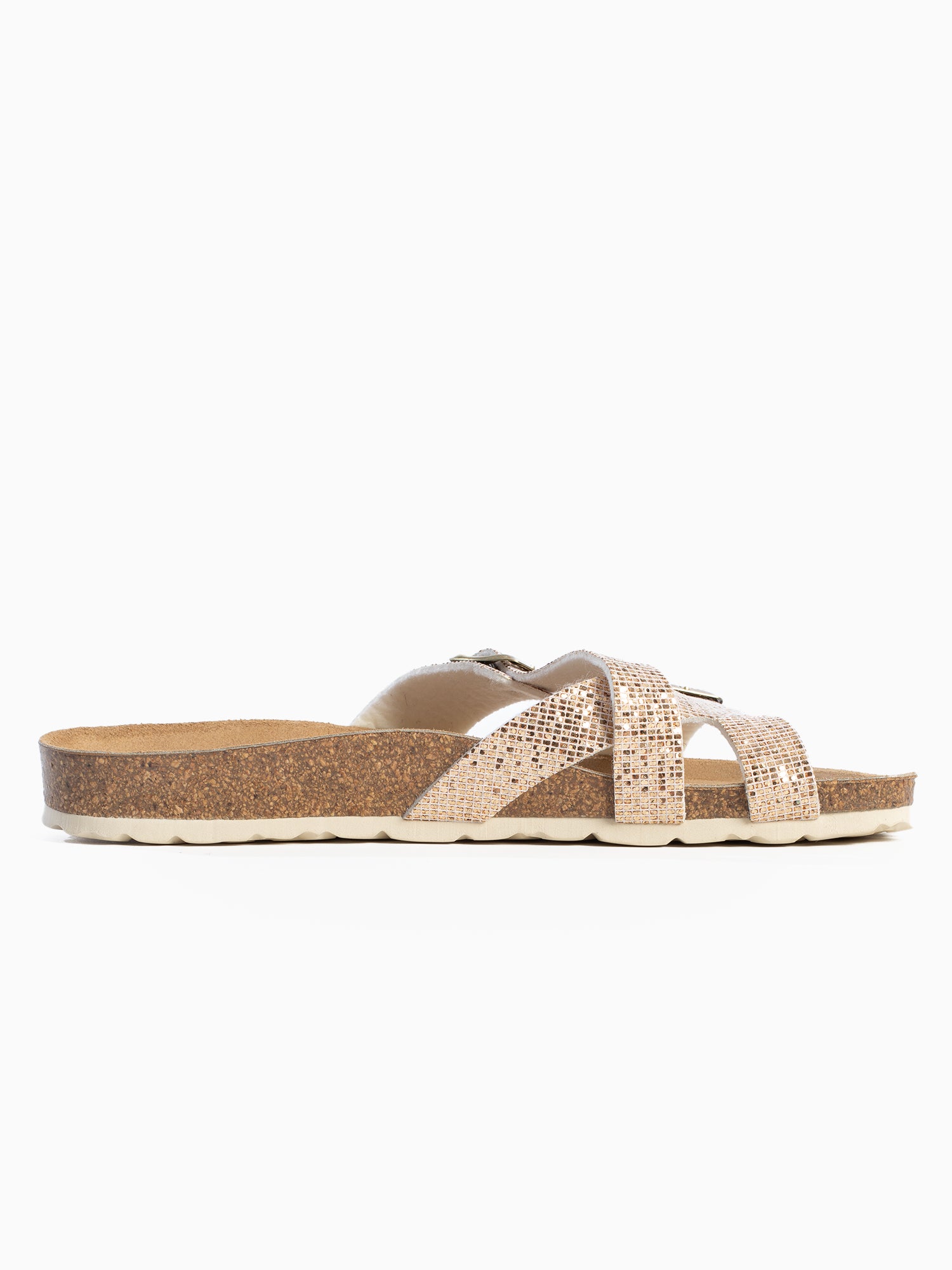 Cleo Rose Gold 2 Strap Sandals