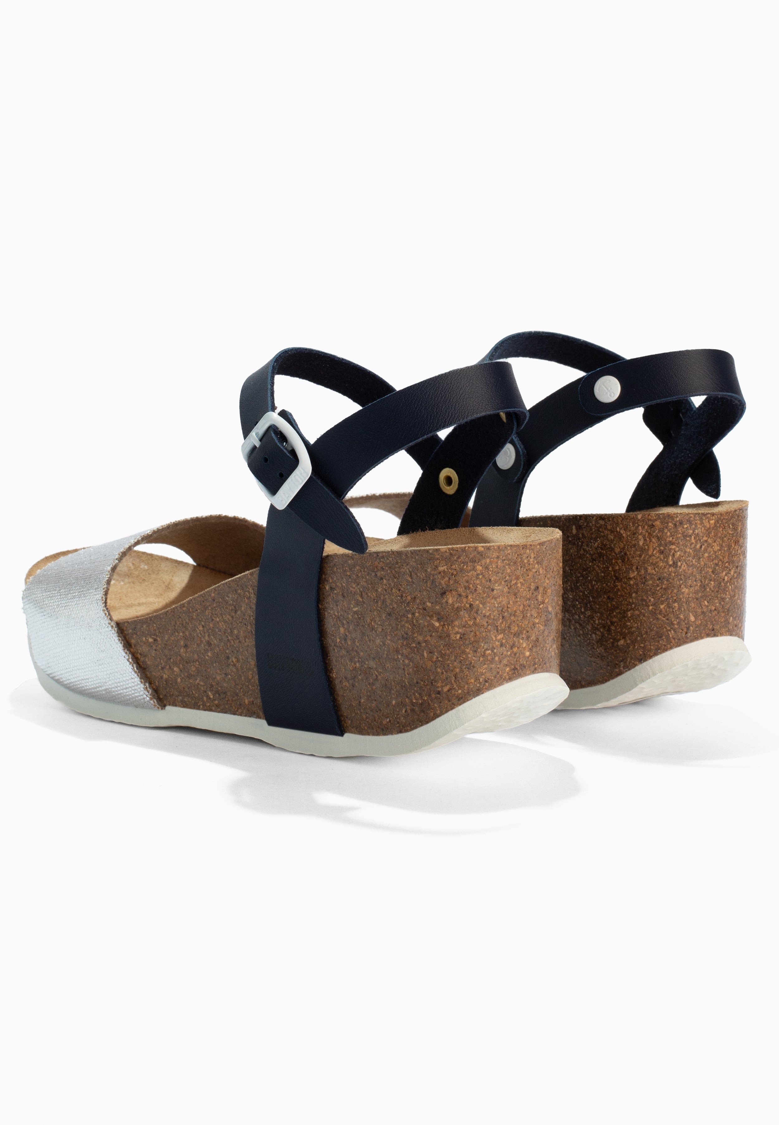 Maya Navy Blue Wedge and Semi-Wedge Sandals