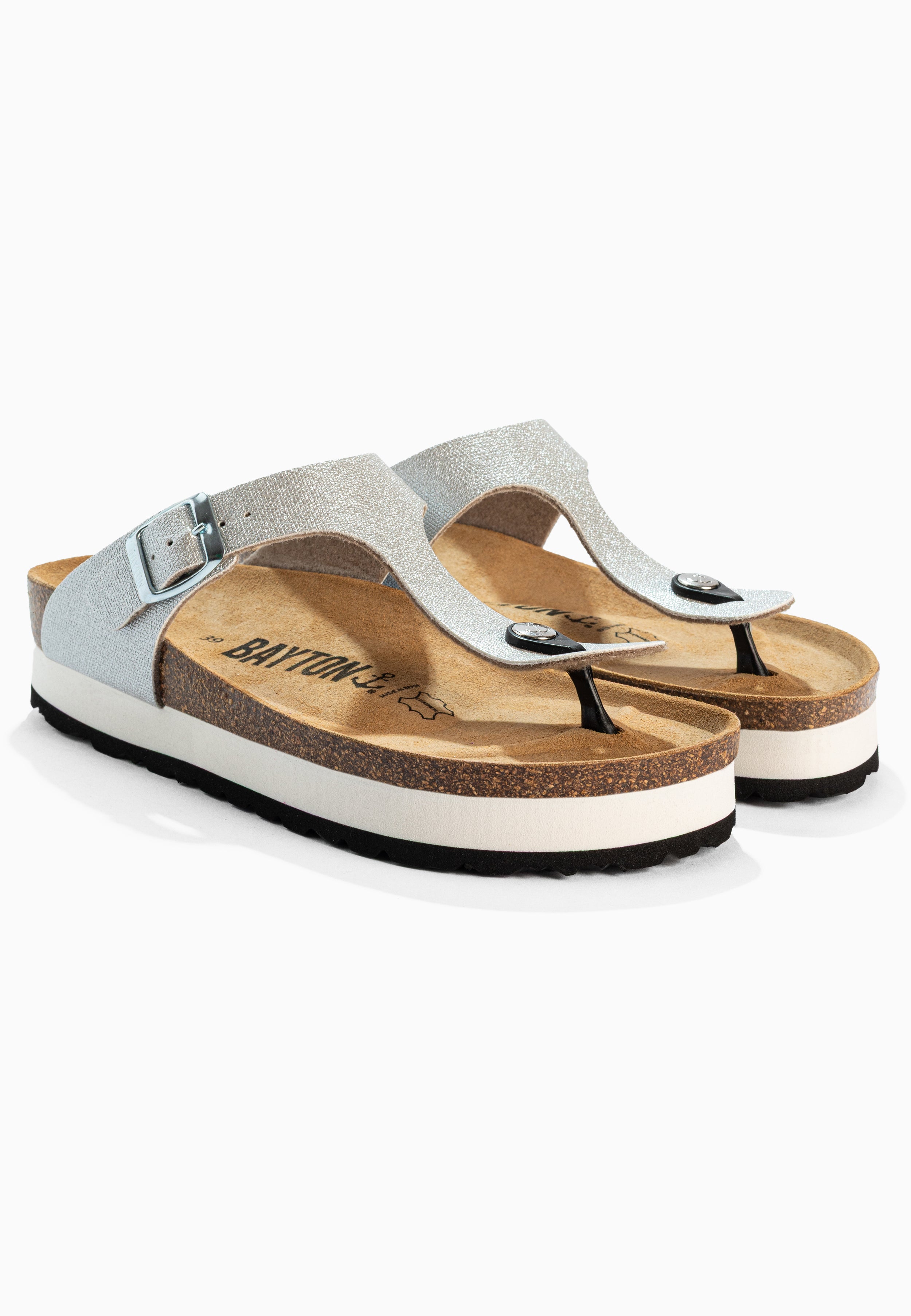 Asturias Silver Platform Sandals