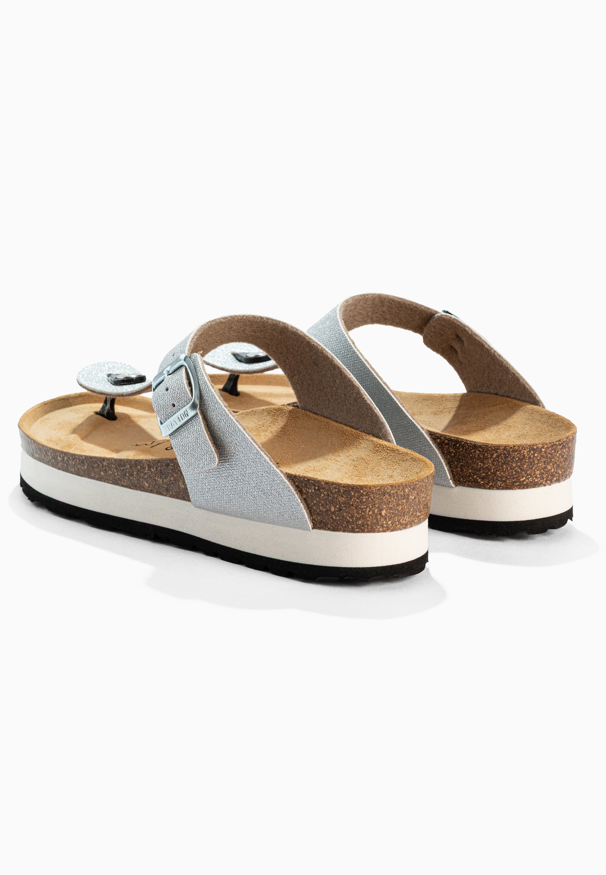 Asturias Silver Platform Sandals