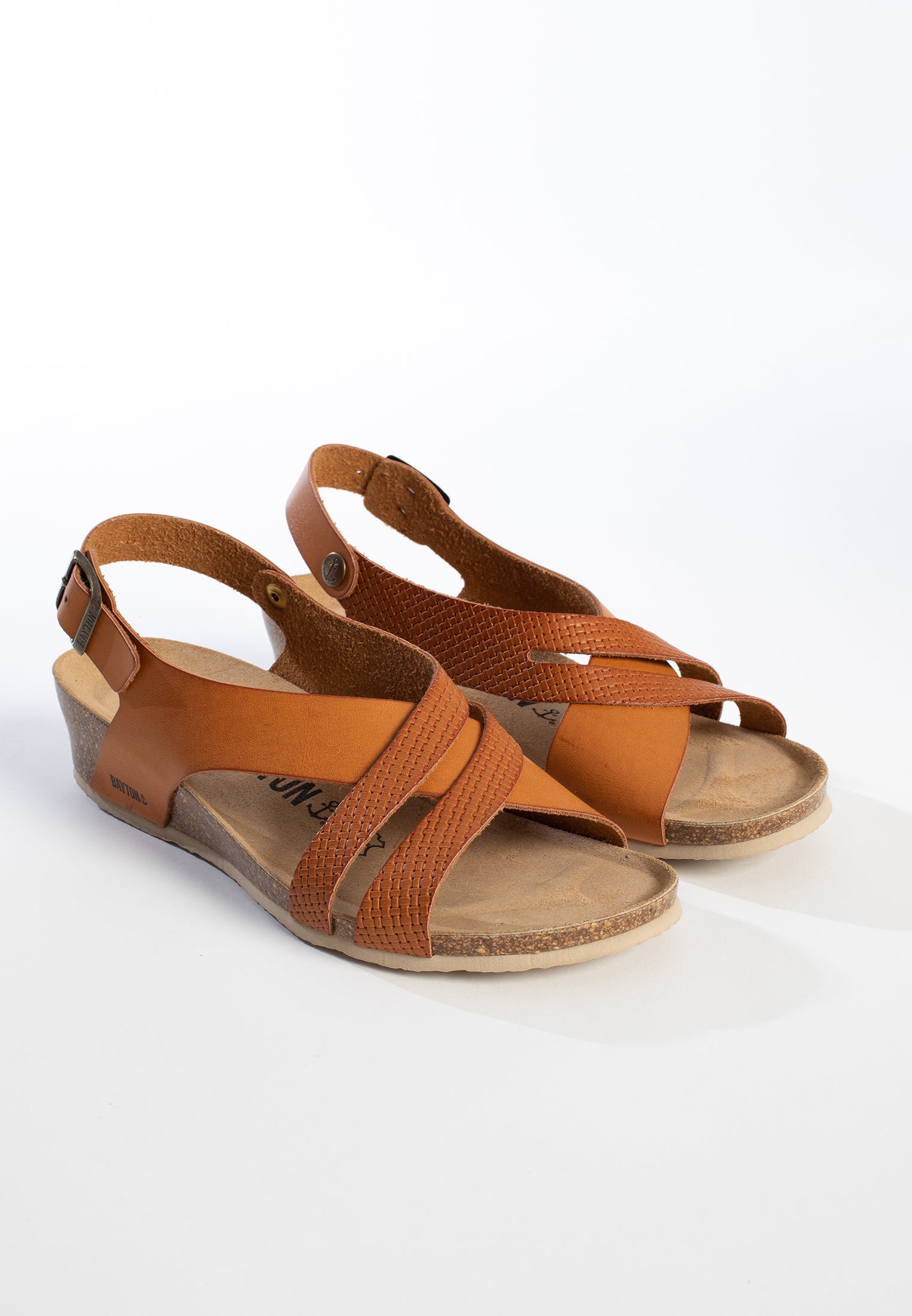 Lucena Tan Wedge and Semi-Wedge Sandals