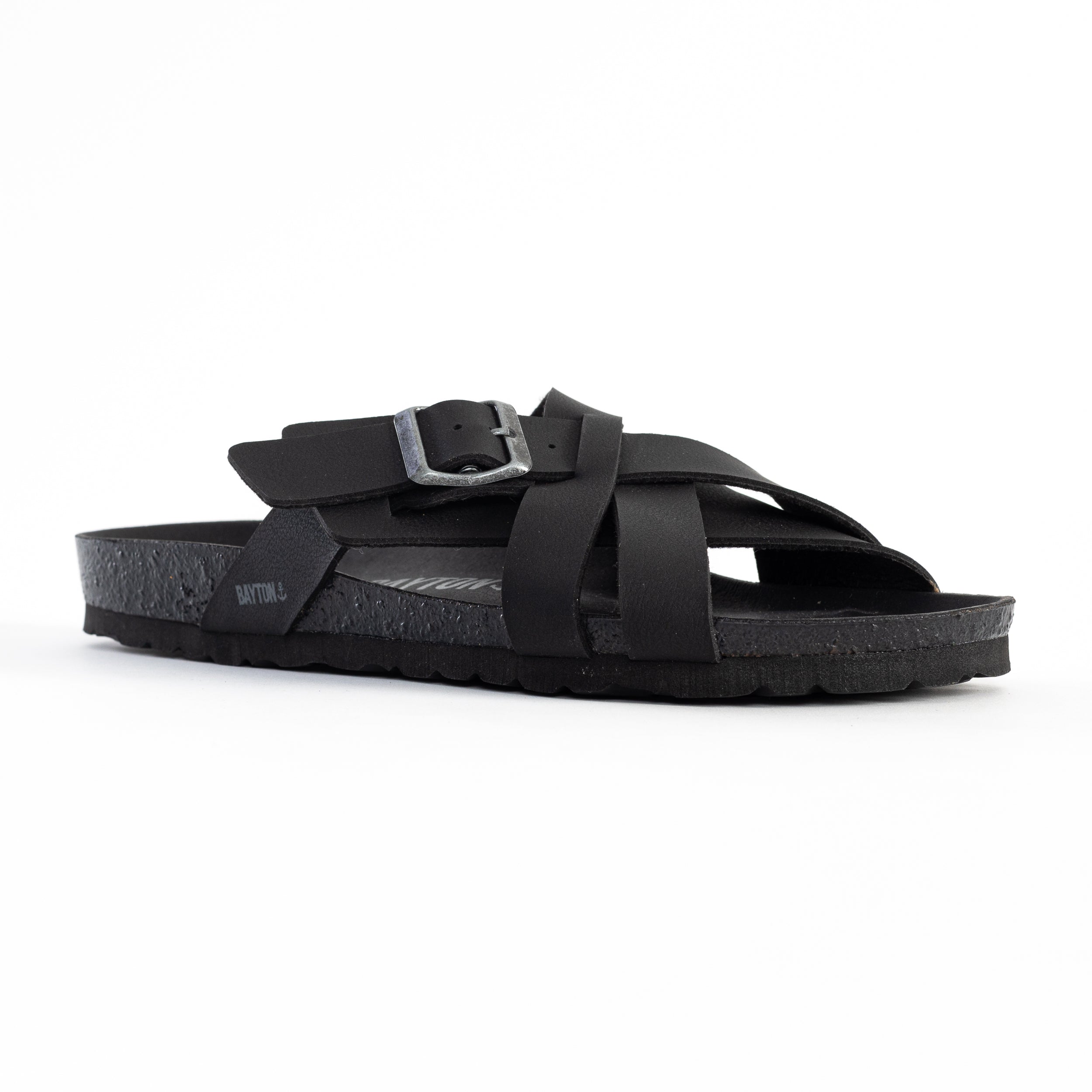 Rieti Black Multi-Strap Sandals