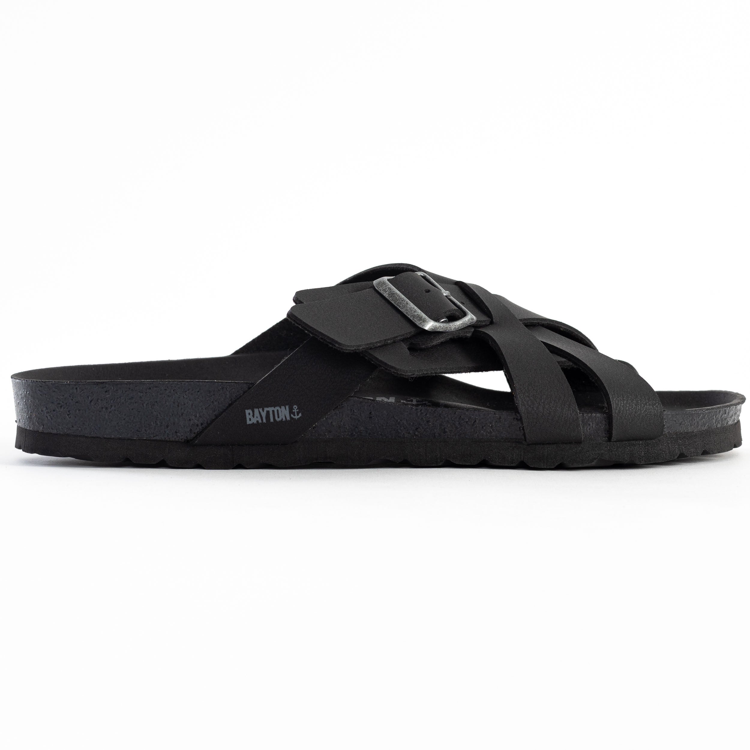 Rieti Black Multi-Strap Sandals