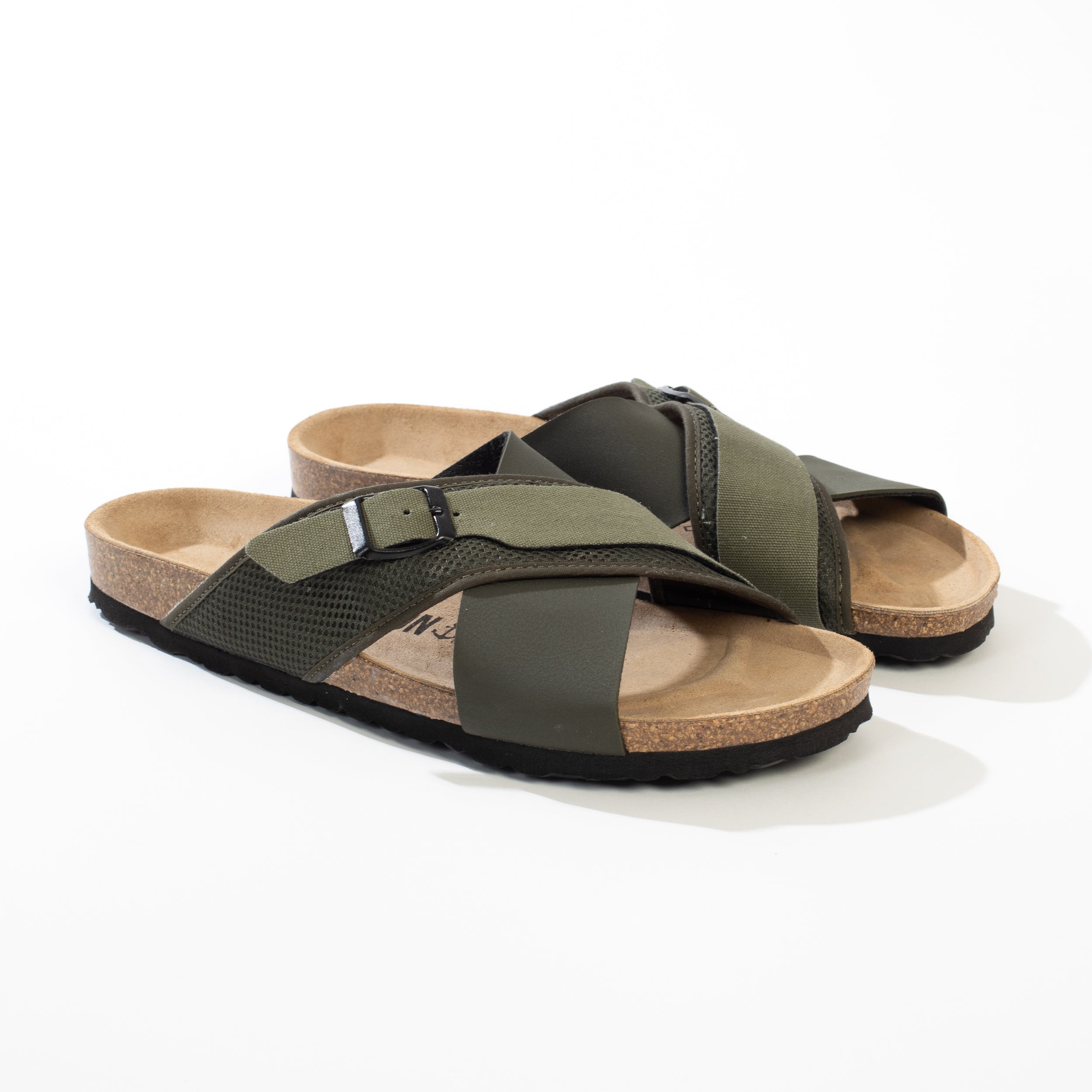 Arezzo Khaki 2 Strap Sandals