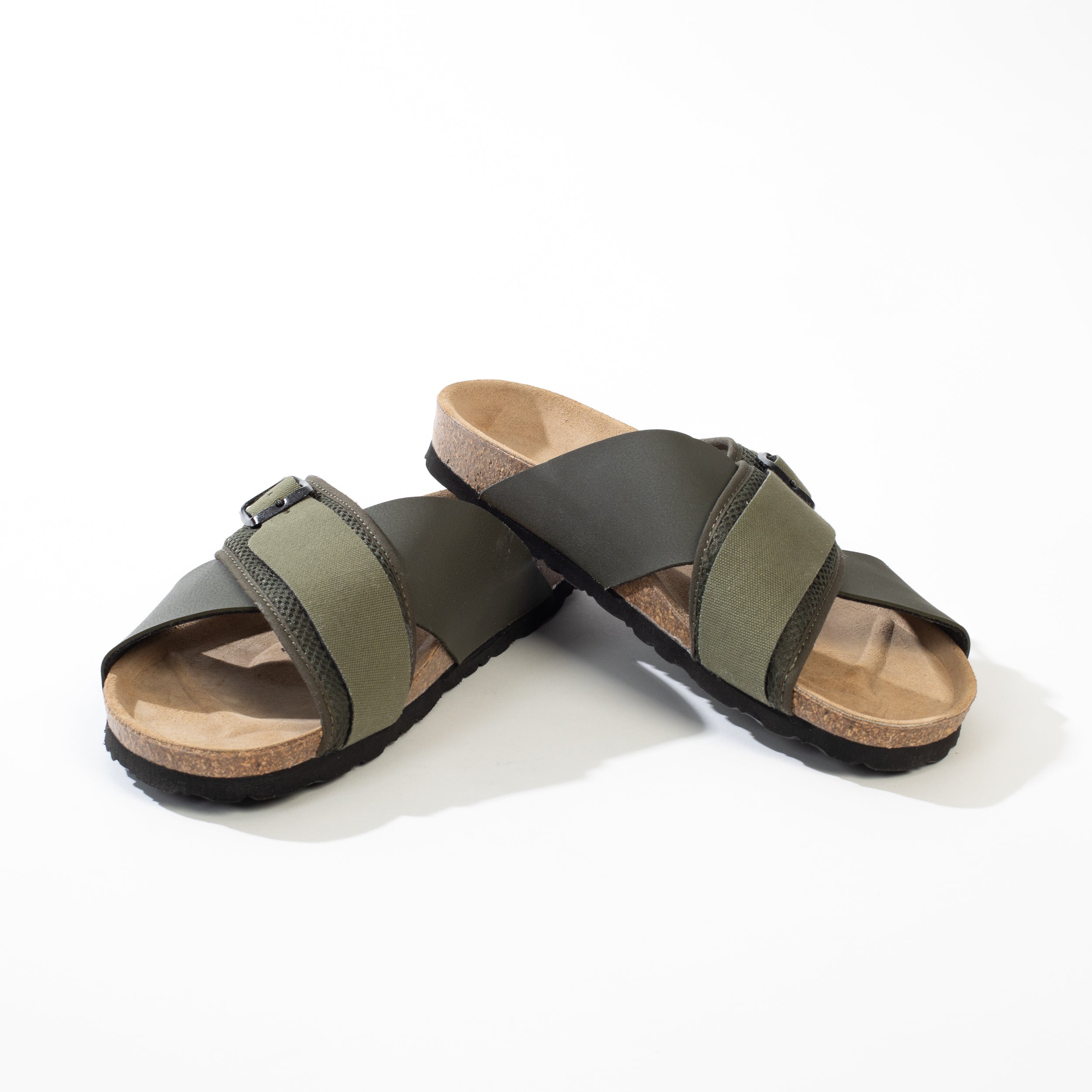 Arezzo Khaki 2 Strap Sandals