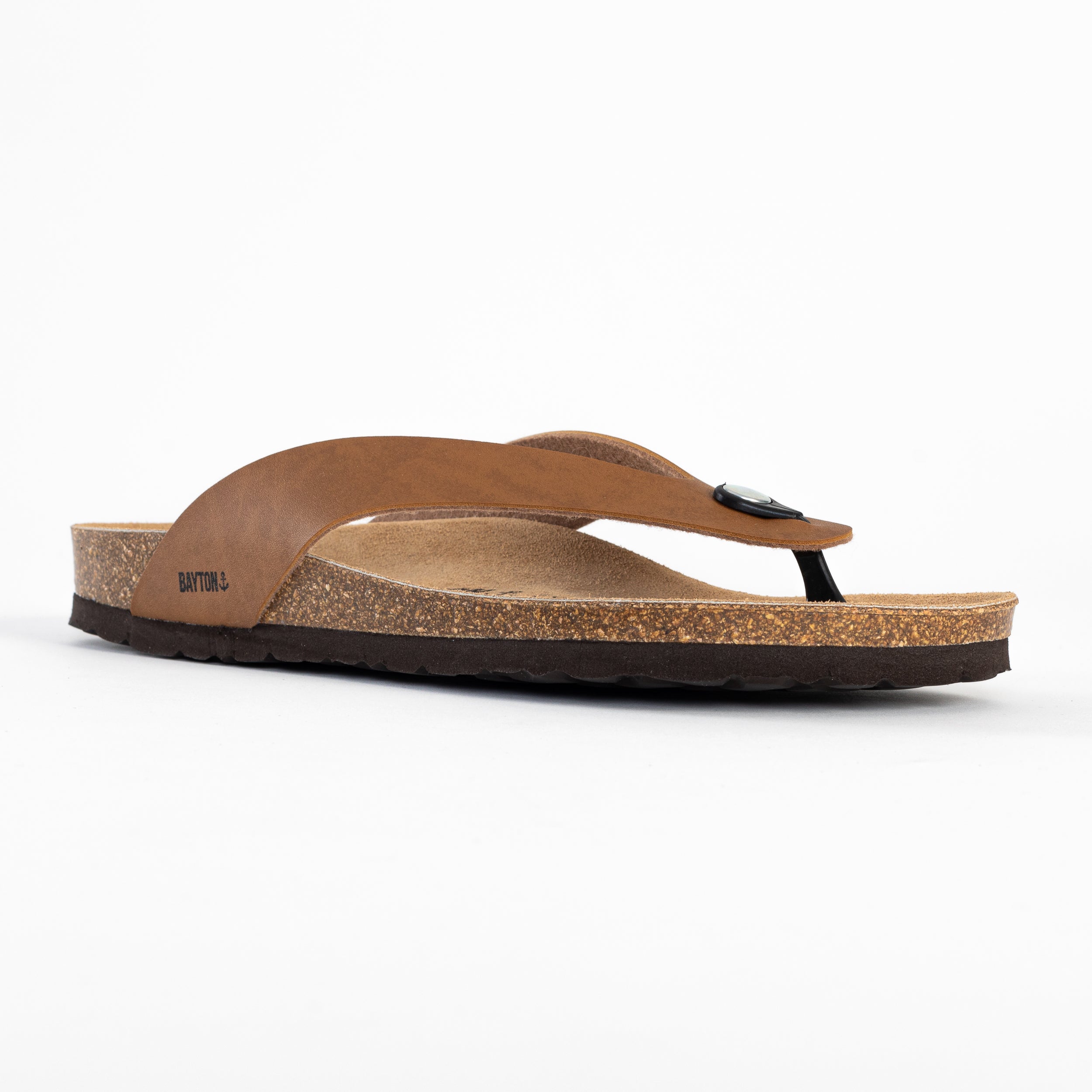 Lucca 2 Straps Beige Toe-Thong Sandals