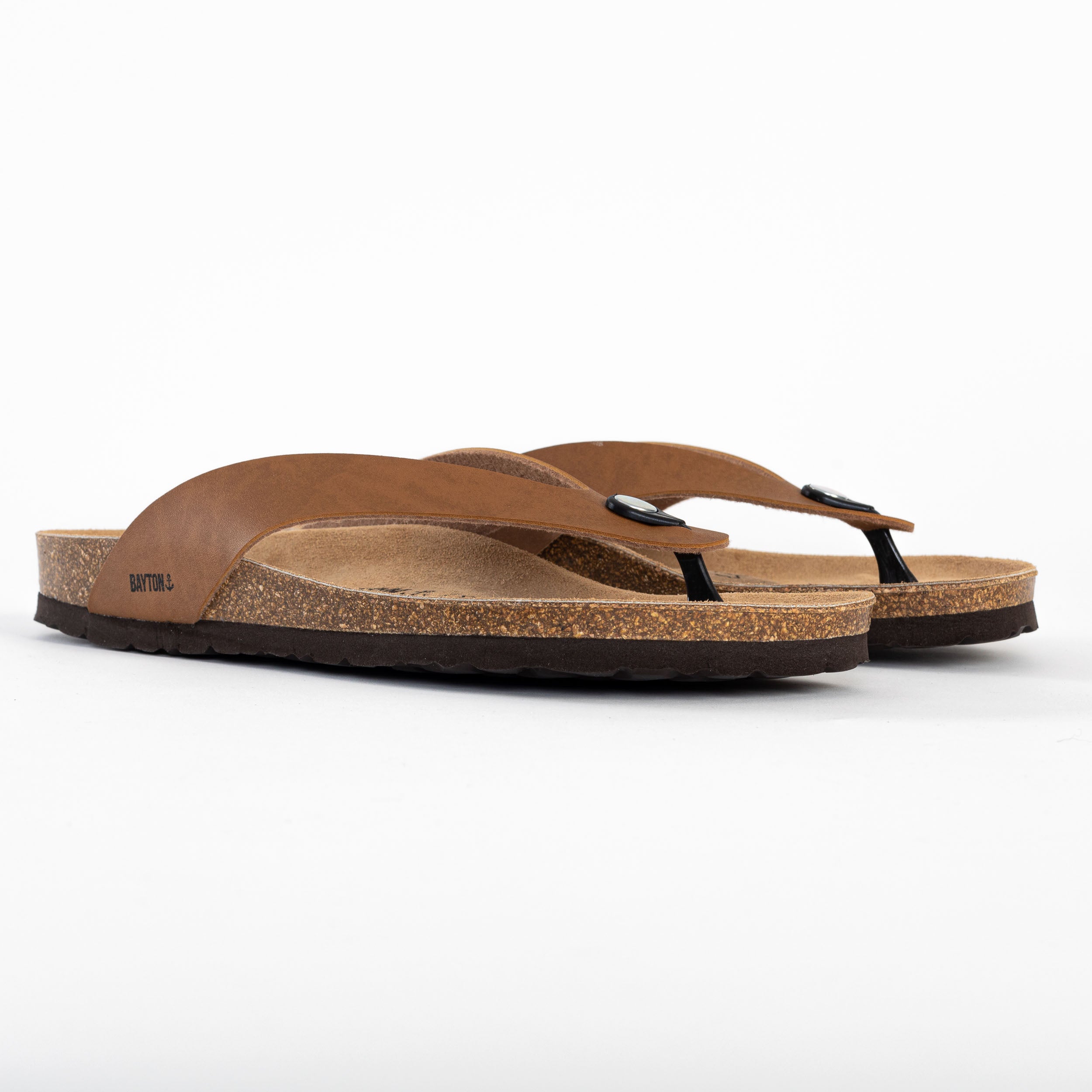 Lucca 2 Straps Beige Toe-Thong Sandals