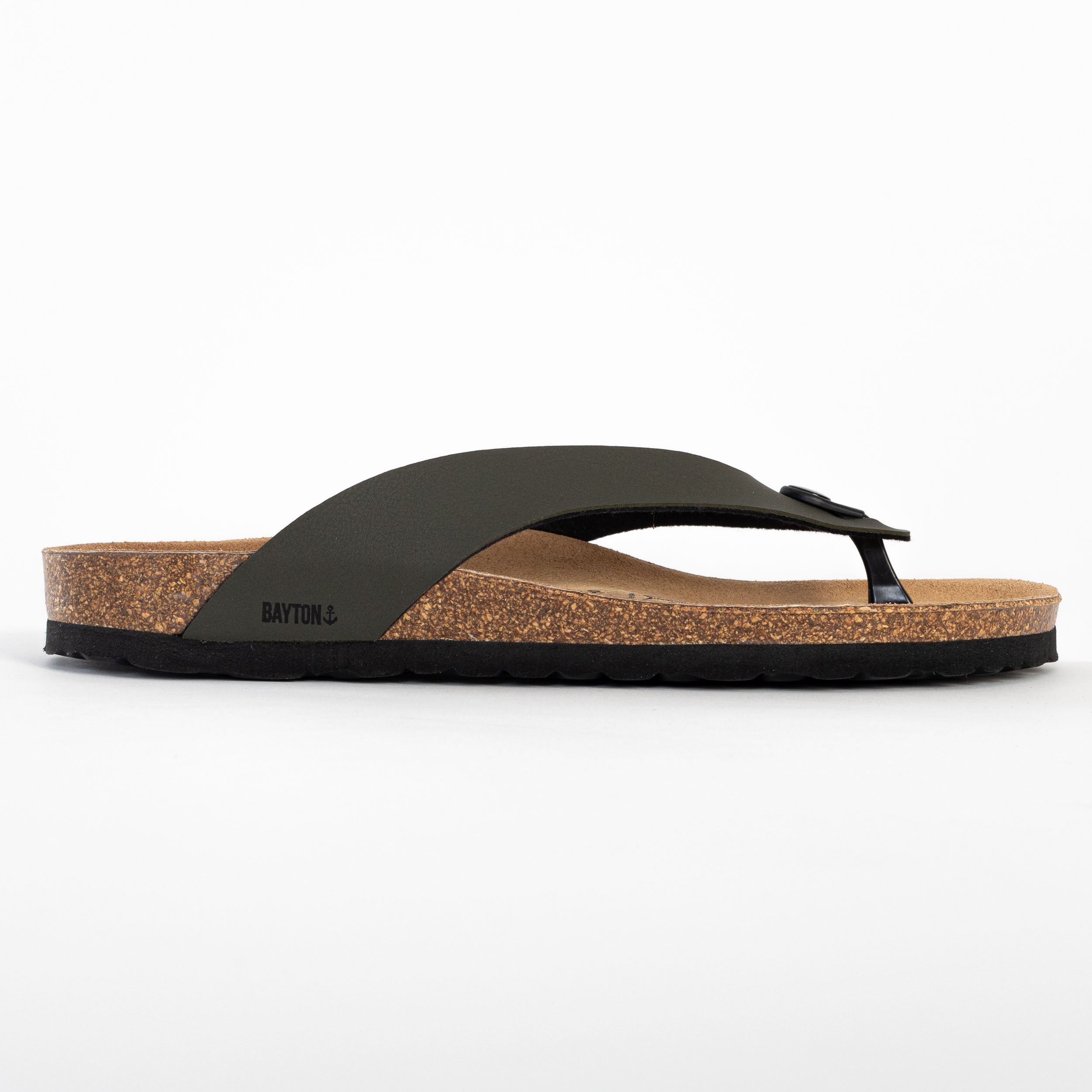 Lucca 2 Straps Khaki Toe-Thong Sandals