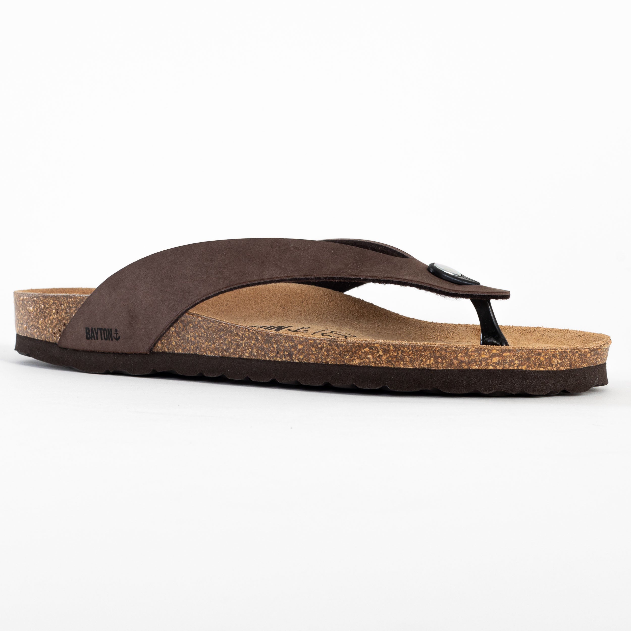 Lucca 2 Straps Brown Toe-Thong Sandals