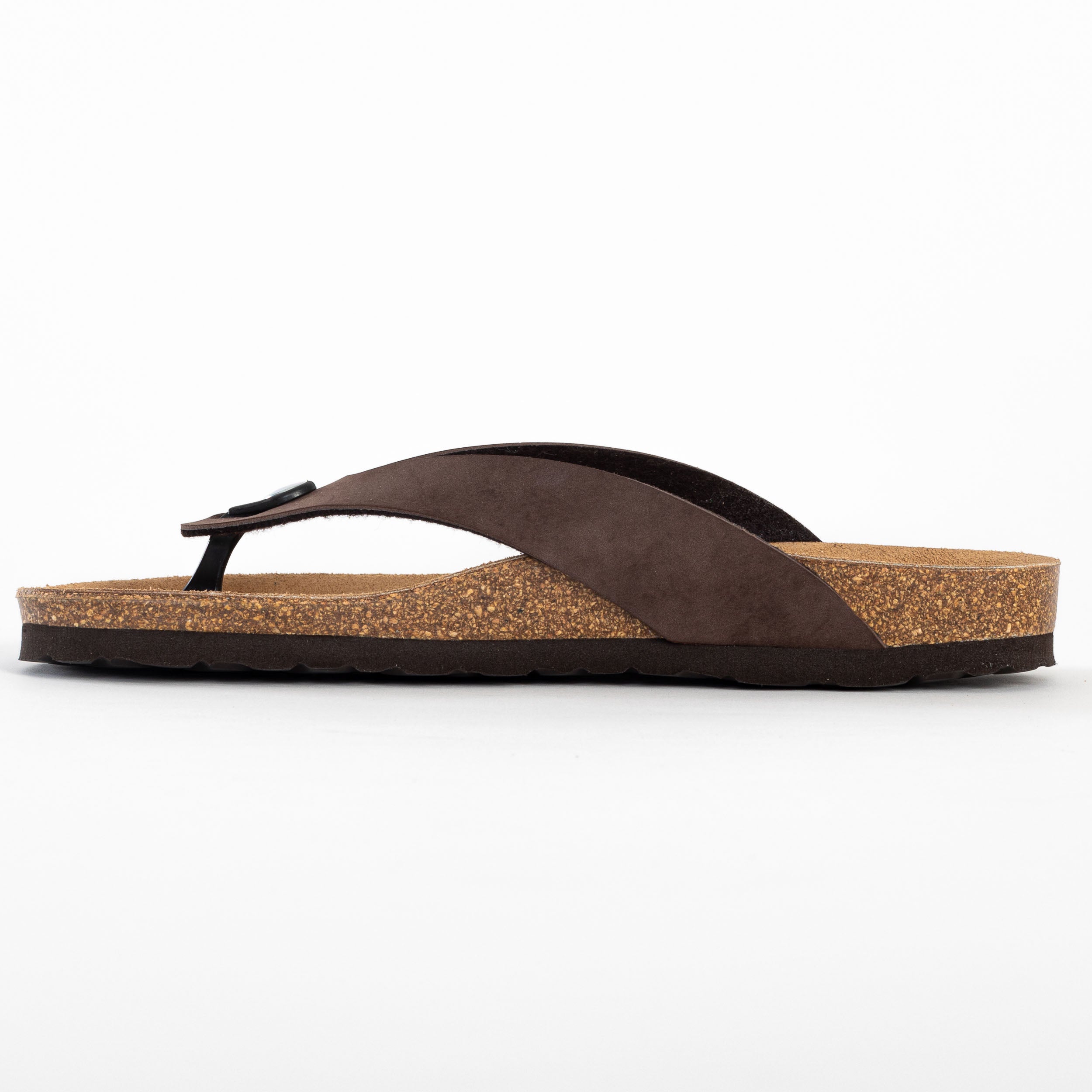 Lucca 2 Straps Brown Toe-Thong Sandals