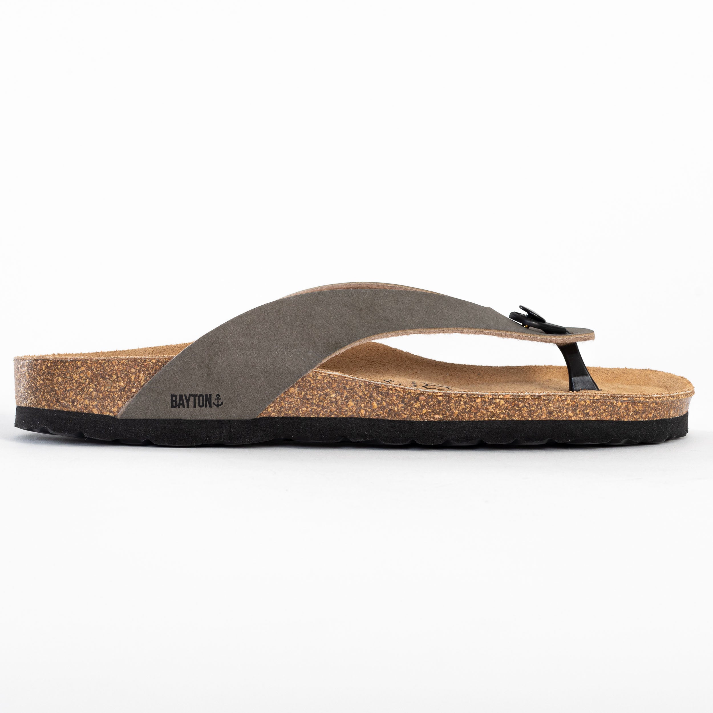 Lucca 2 Straps Grey Toe-Thong Sandals