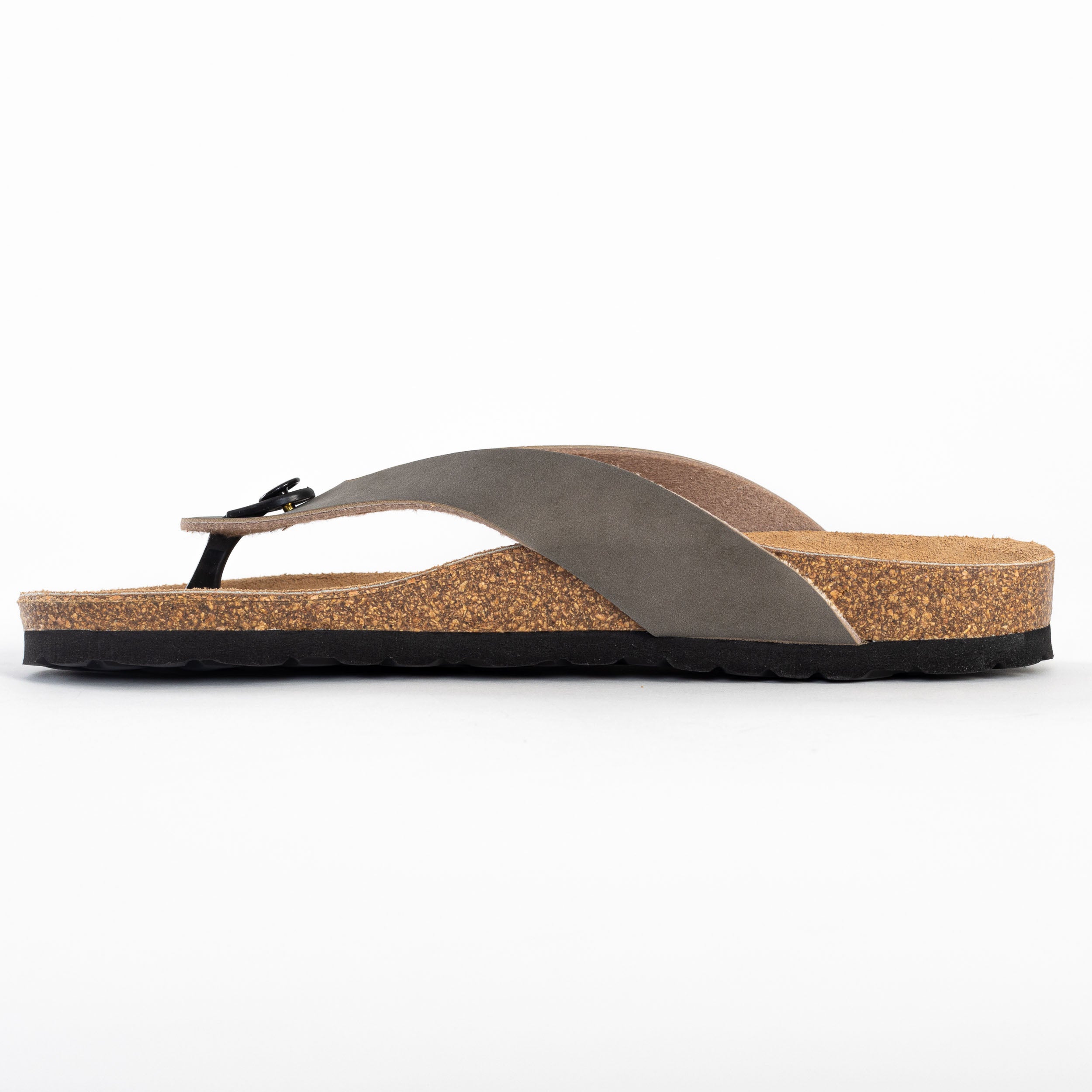 Lucca 2 Straps Grey Toe-Thong Sandals