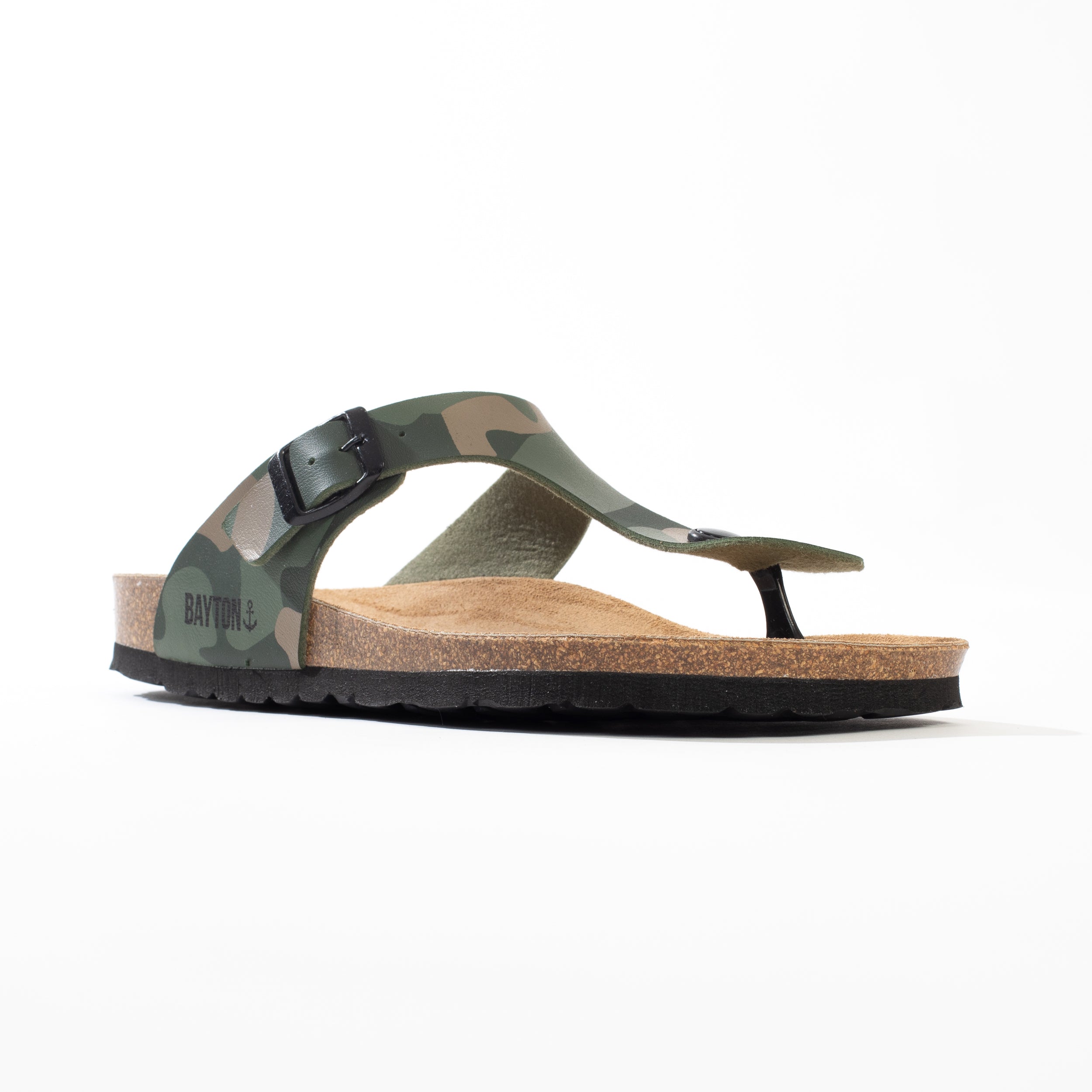 Mercure Khaki Camouflage Toe-Thong Sandals