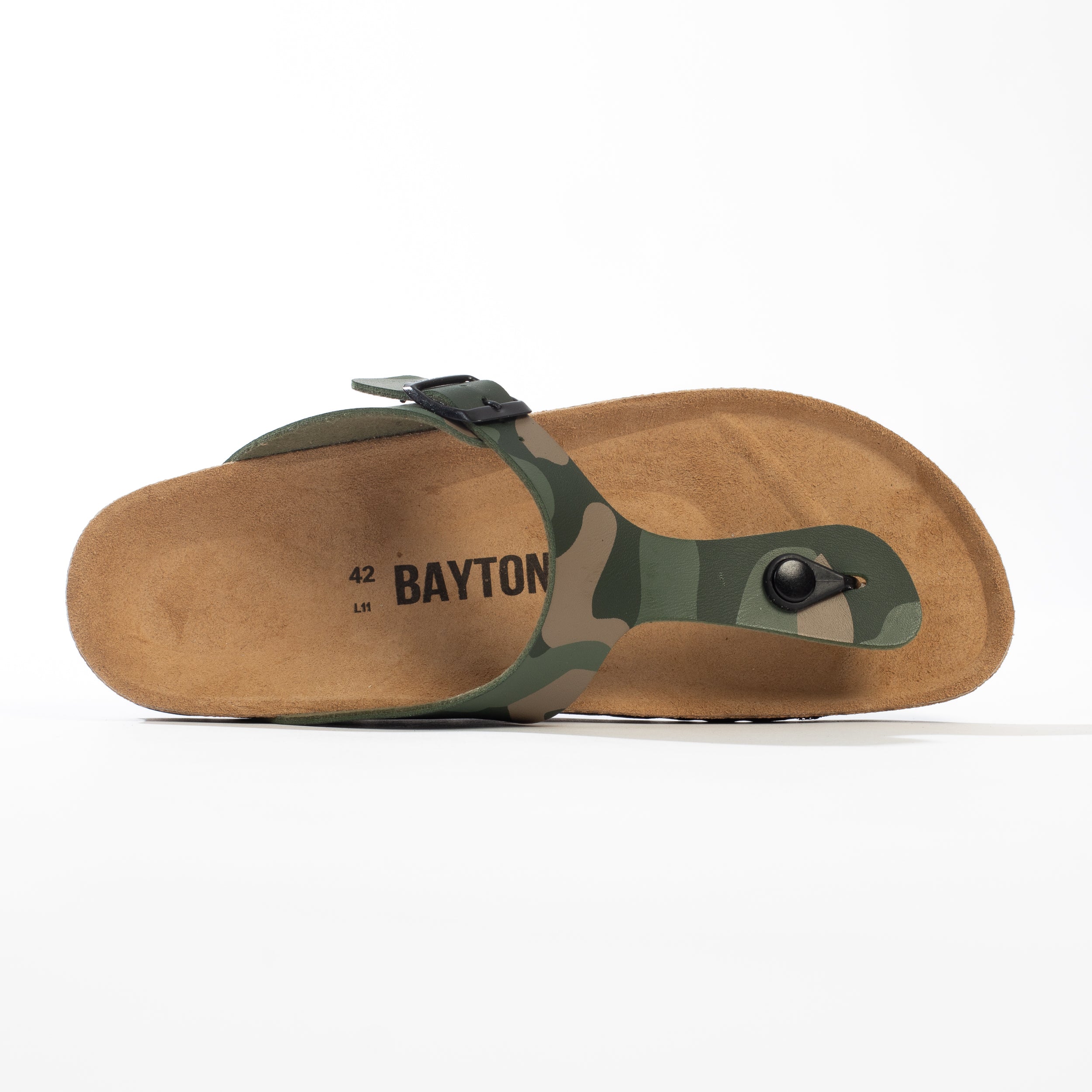 Mercure Khaki Camouflage Toe-Thong Sandals