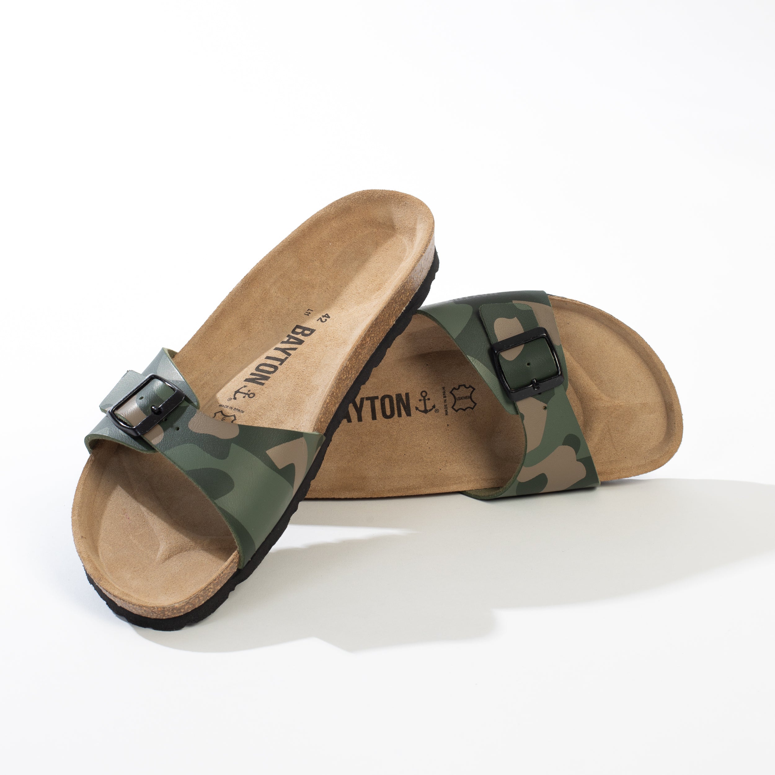 Zephyr Khaki Camouflage 1 Strap Sandals