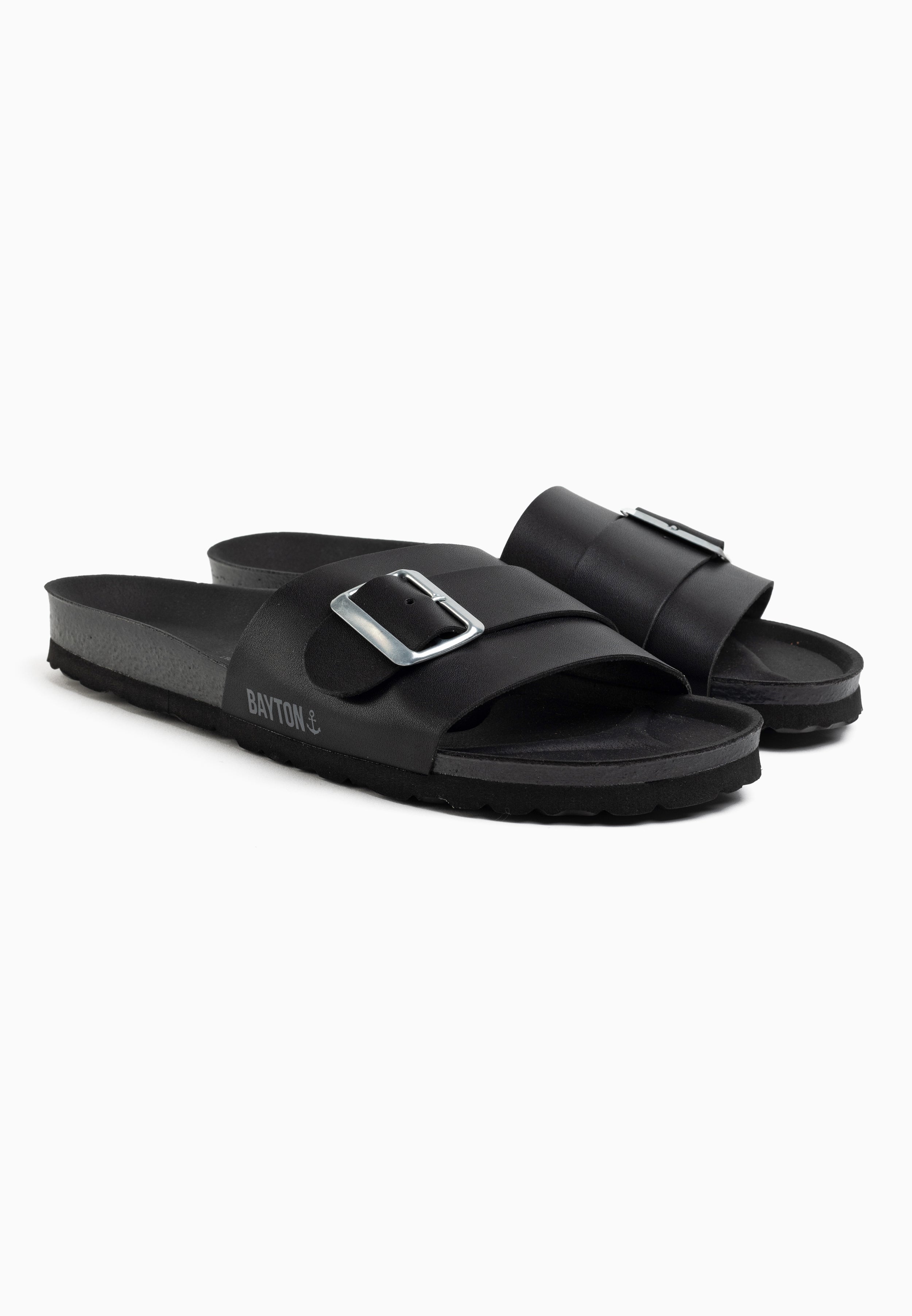 1 Strap Sombrero Sandals Black