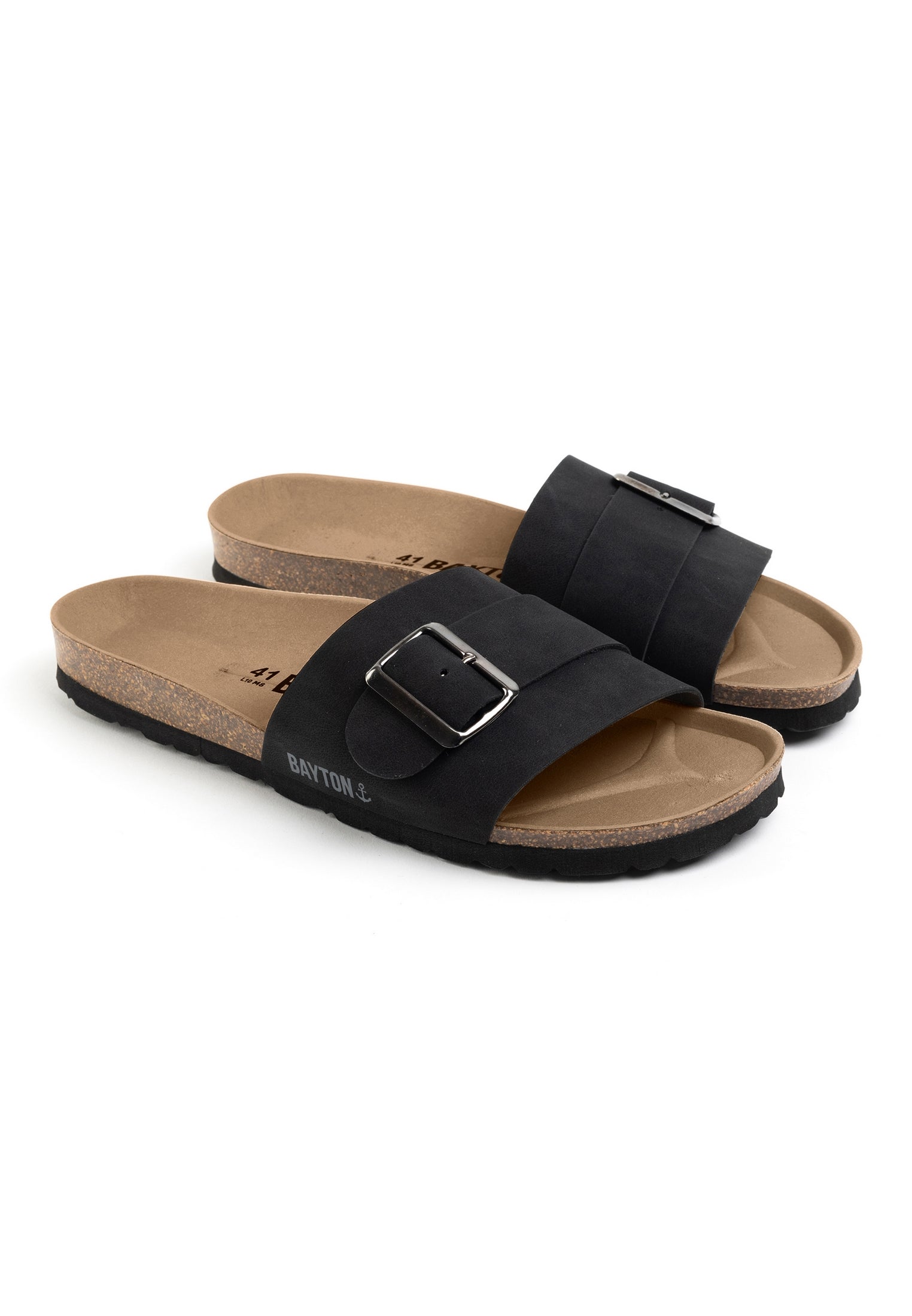 1 Strap Sombrero Sandals Black