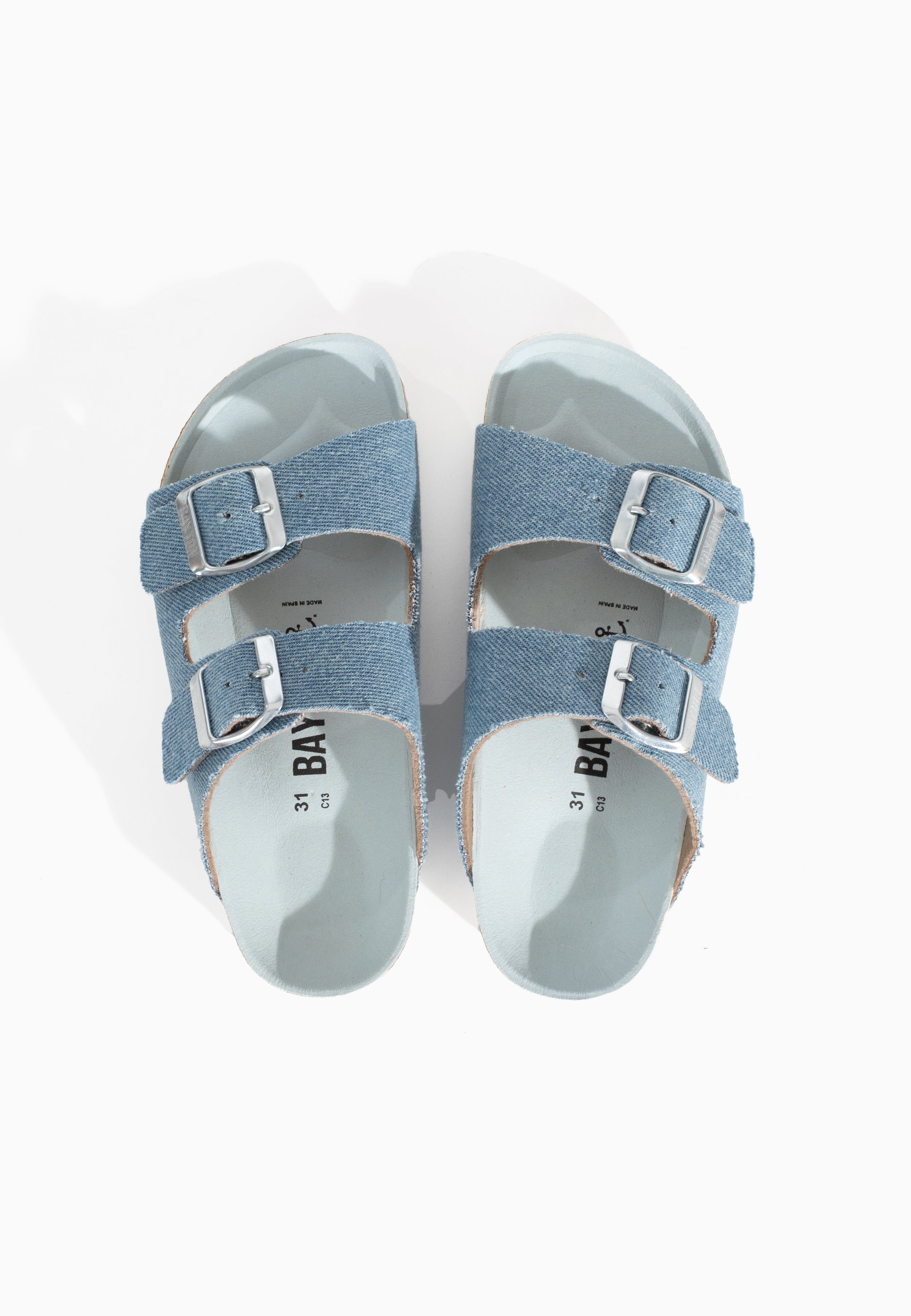 Sandalias Atlas 2 Tiras Denim Azul Cielo