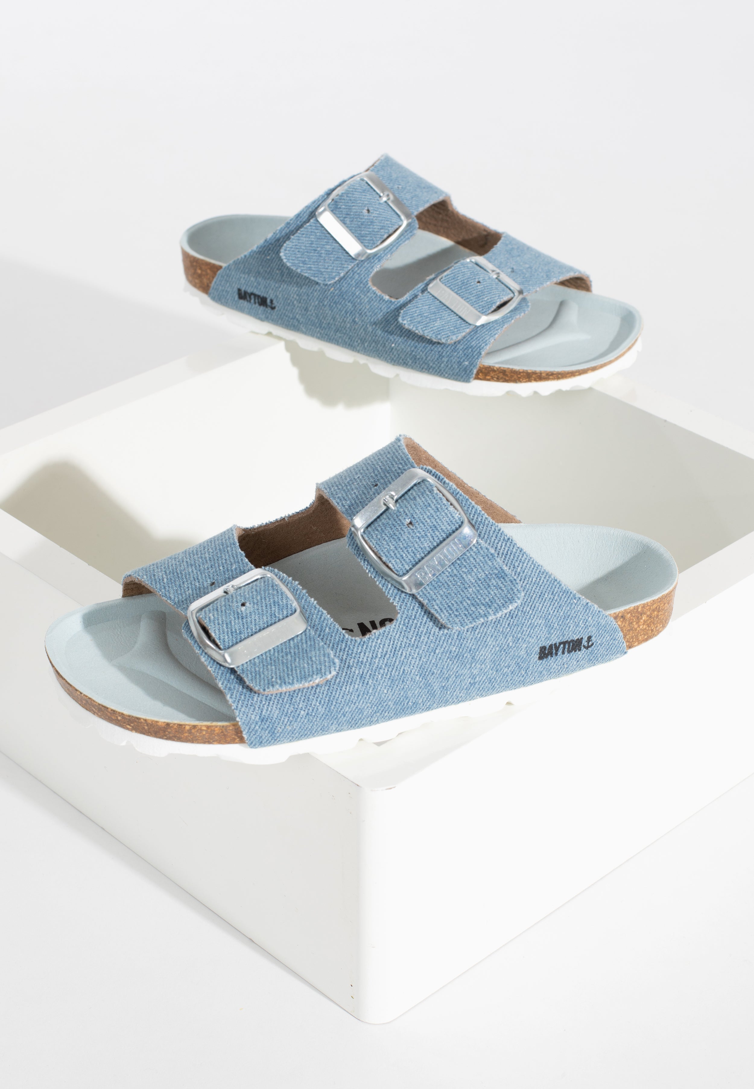 Sandalias Atlas 2 Tiras Denim Azul Cielo