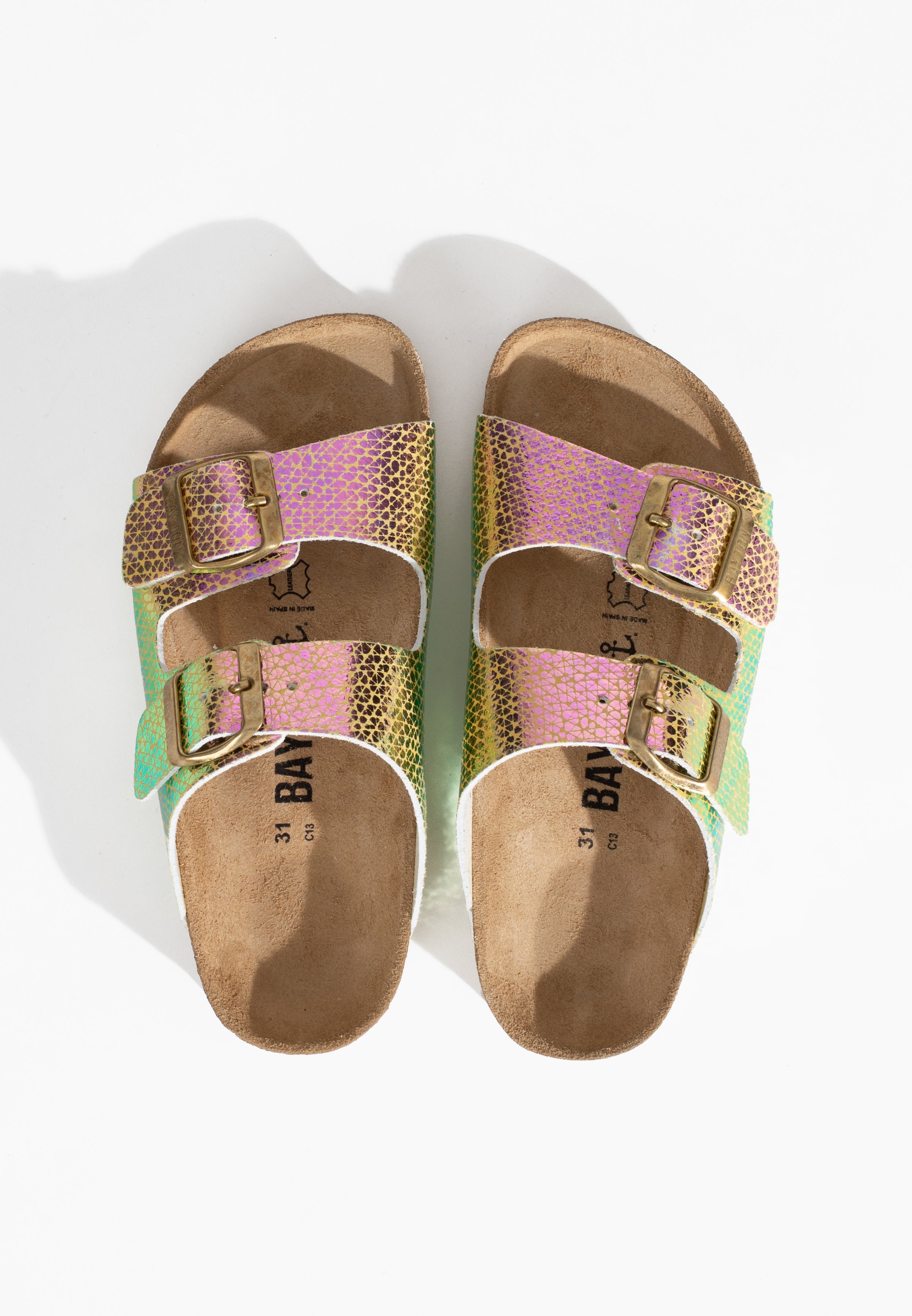 Yellow And Pink Atlas 2 Strap Sandals