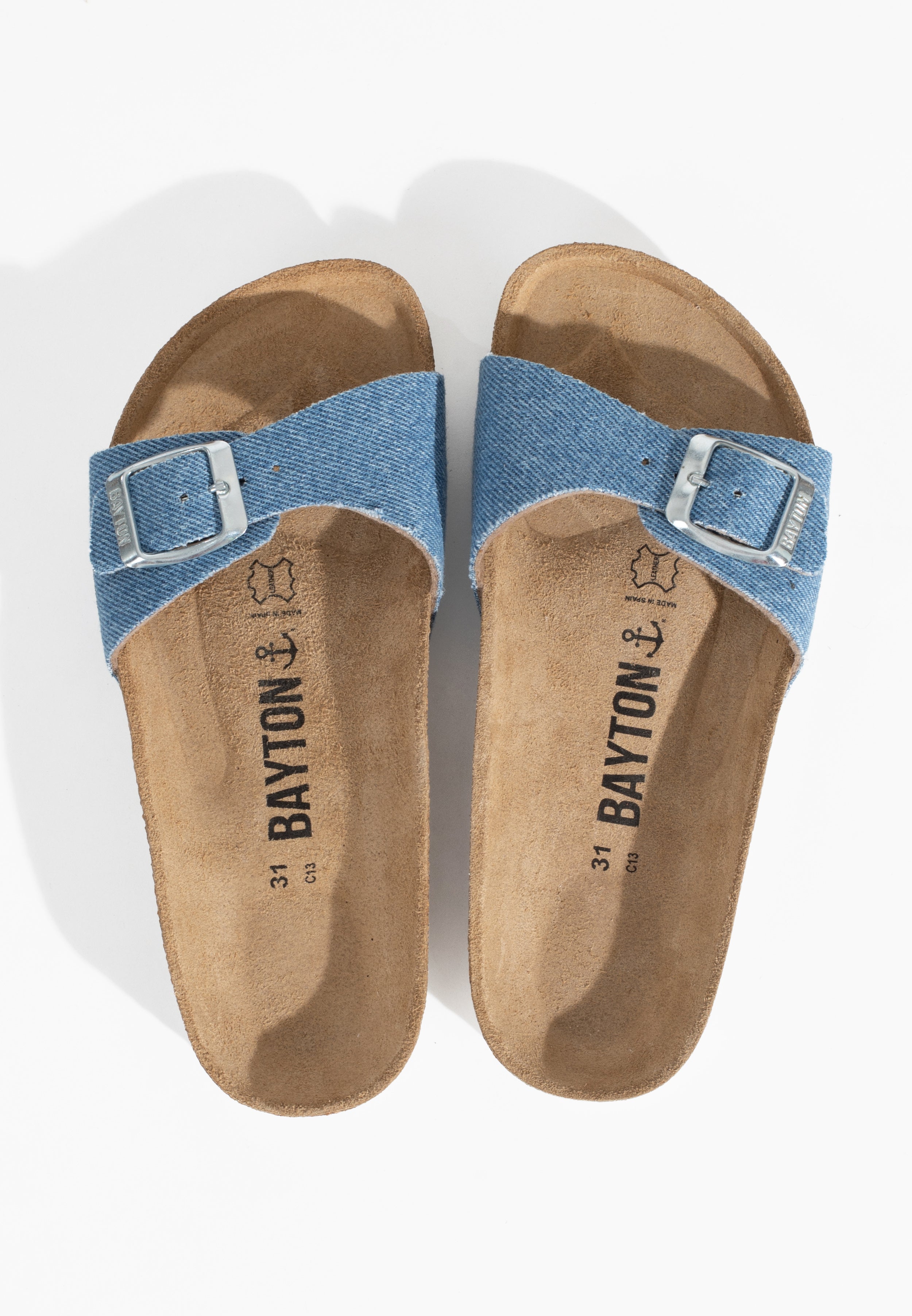 Zephyr 1 Strap Light Blue Denim Sandals