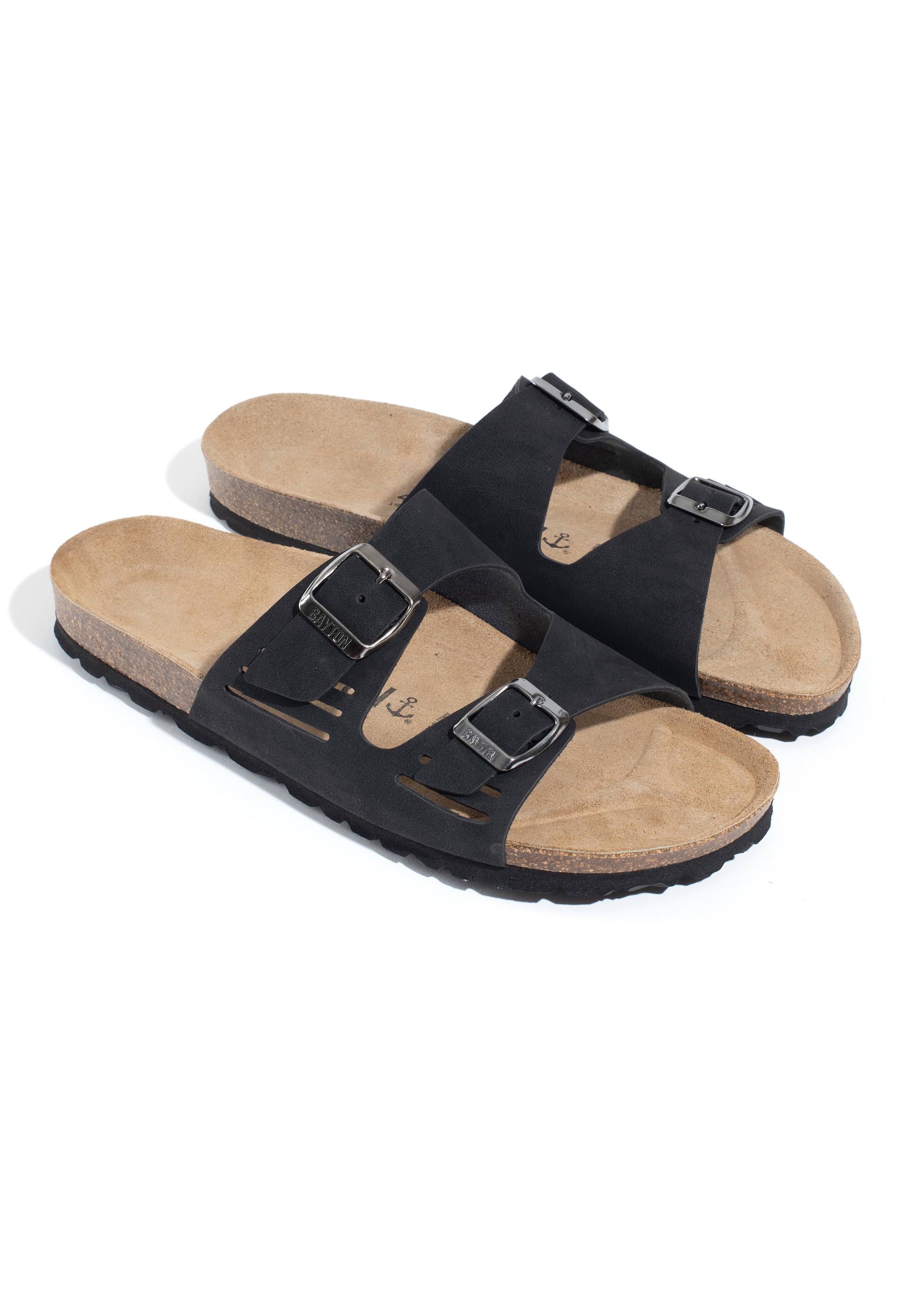 Athol Black 2 Strap Sandals