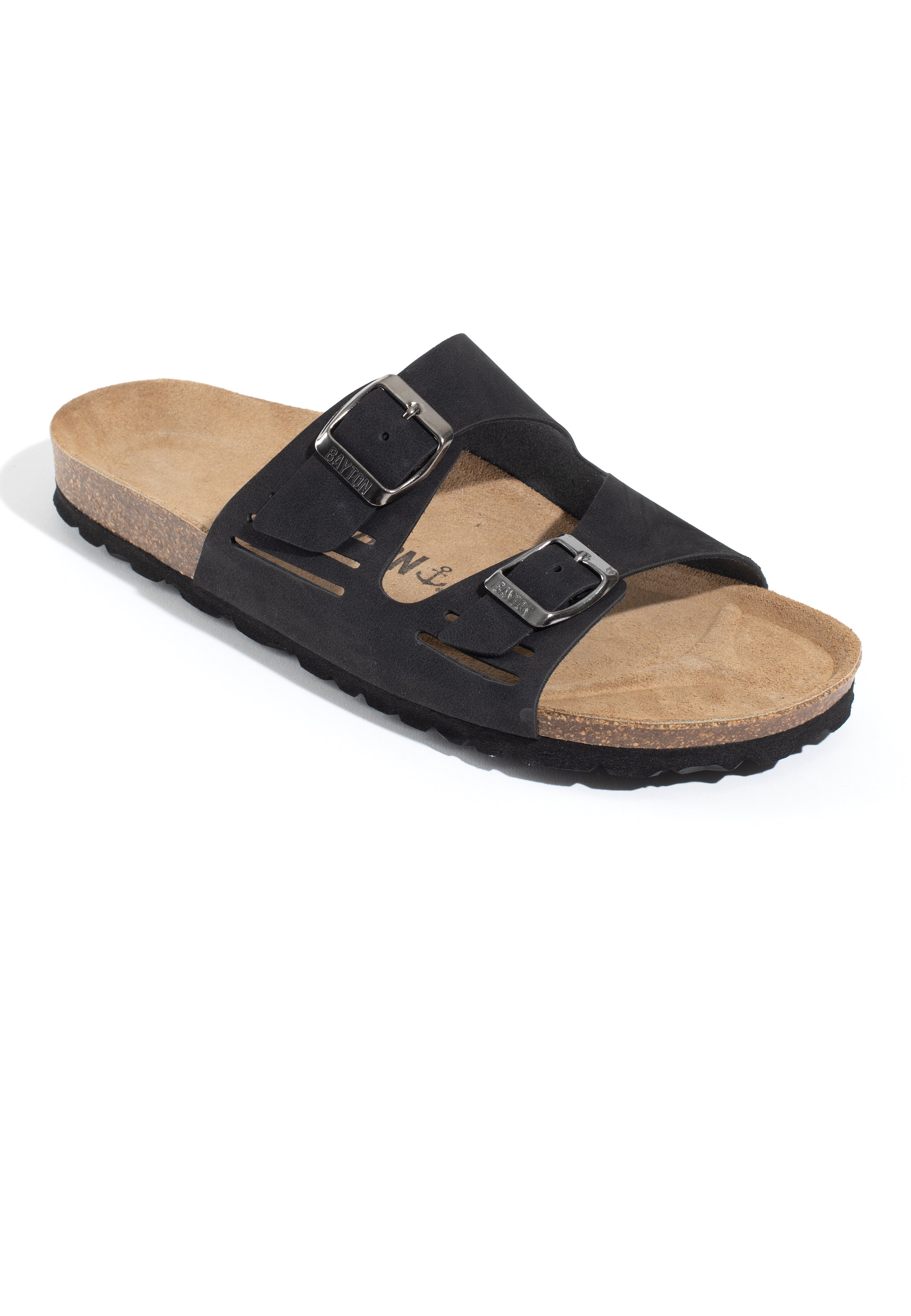 Athol Black 2 Strap Sandals