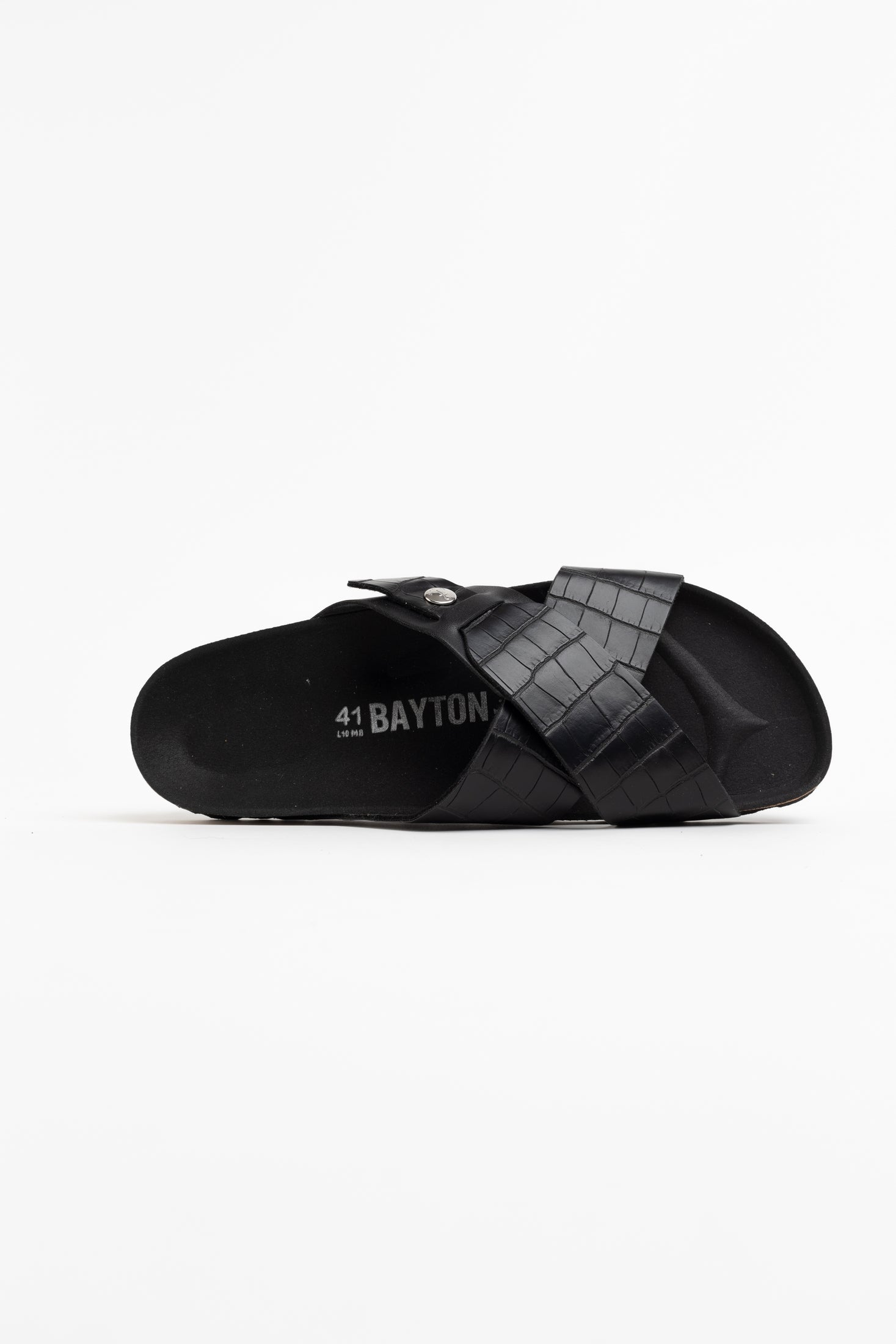 Gandhi Black 2 Strap Sandals