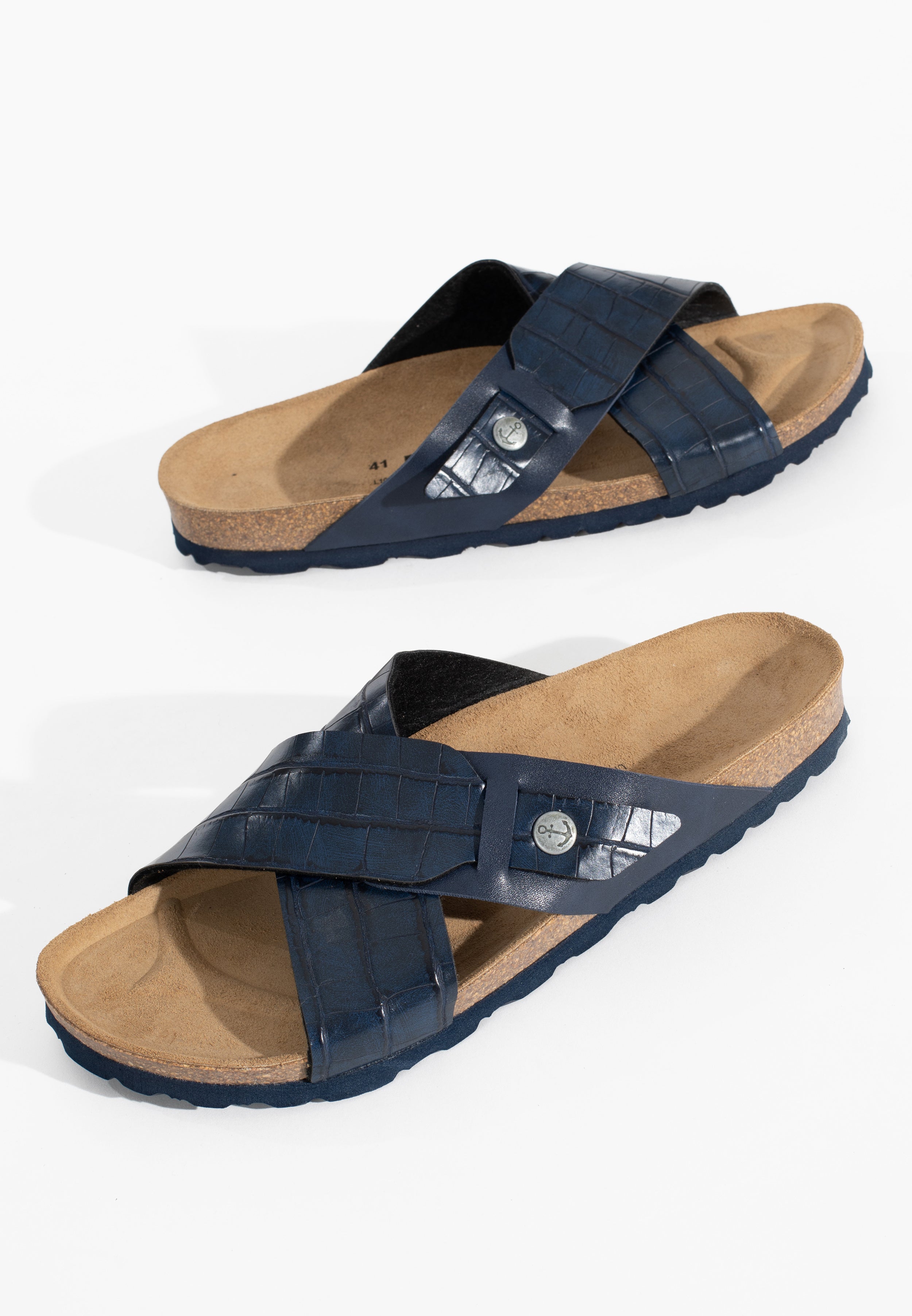 Sandales 2 Brides Gandhi Bleu Marine