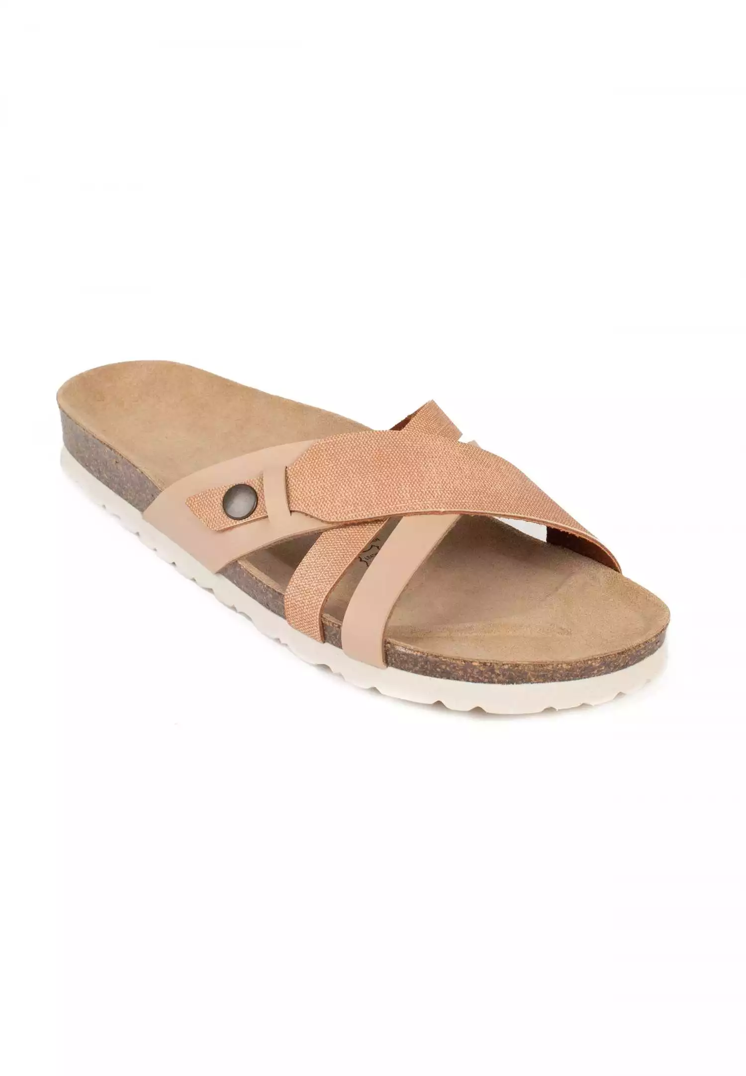 Gatien Camel and Beige Multi-Strap Sandals