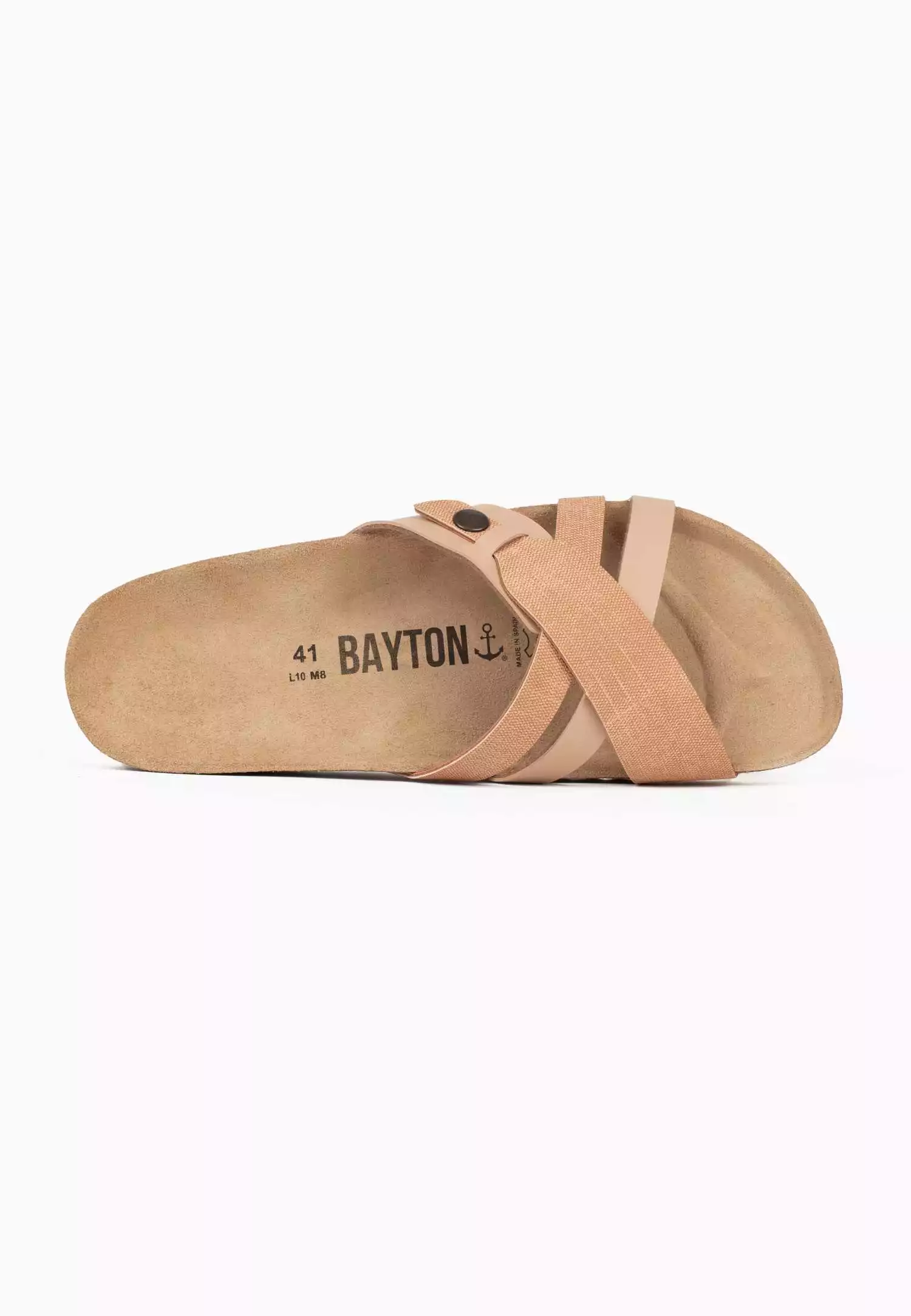 Sandalias Gatien 2 Tiras Camel Y Beige